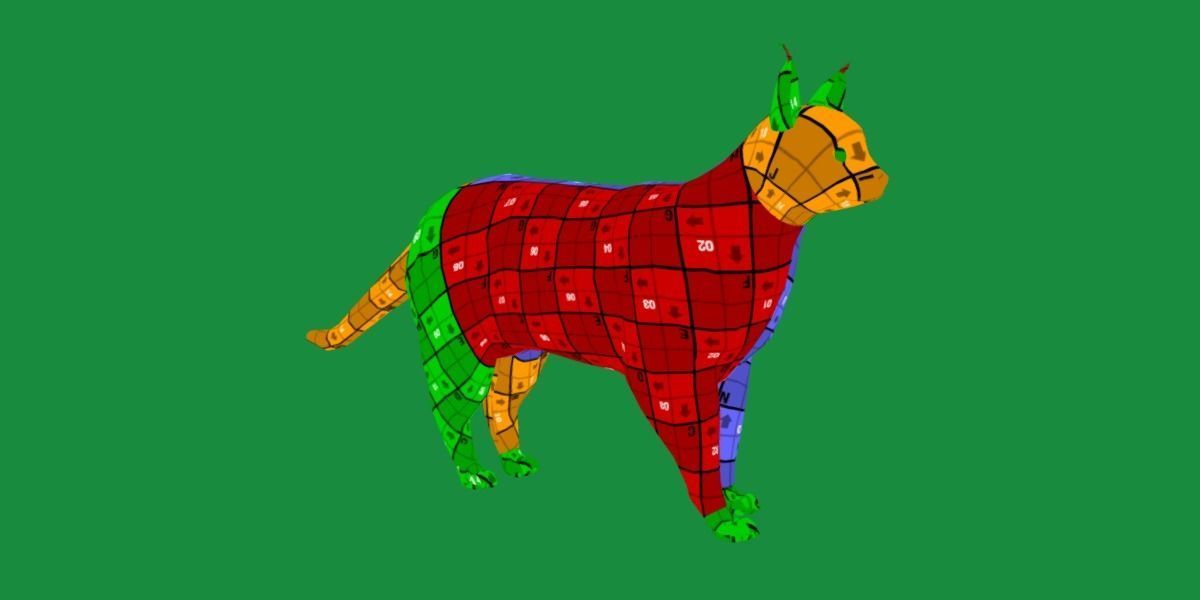 Caracal Wild Cat Low-poly 3D model_21