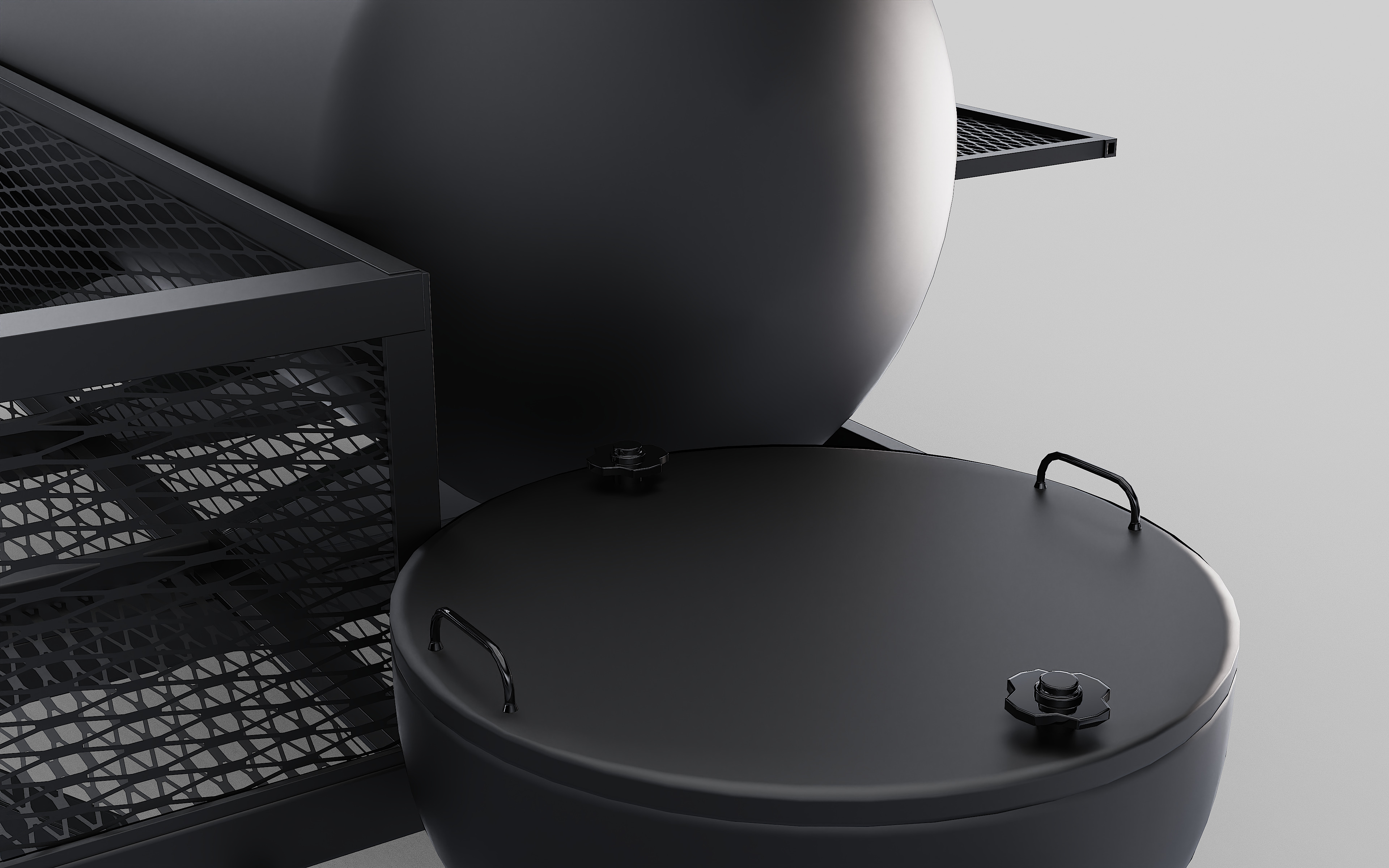 BBQ Smoker Trailer - Gorilla Trailers Low-poly 3D model_7