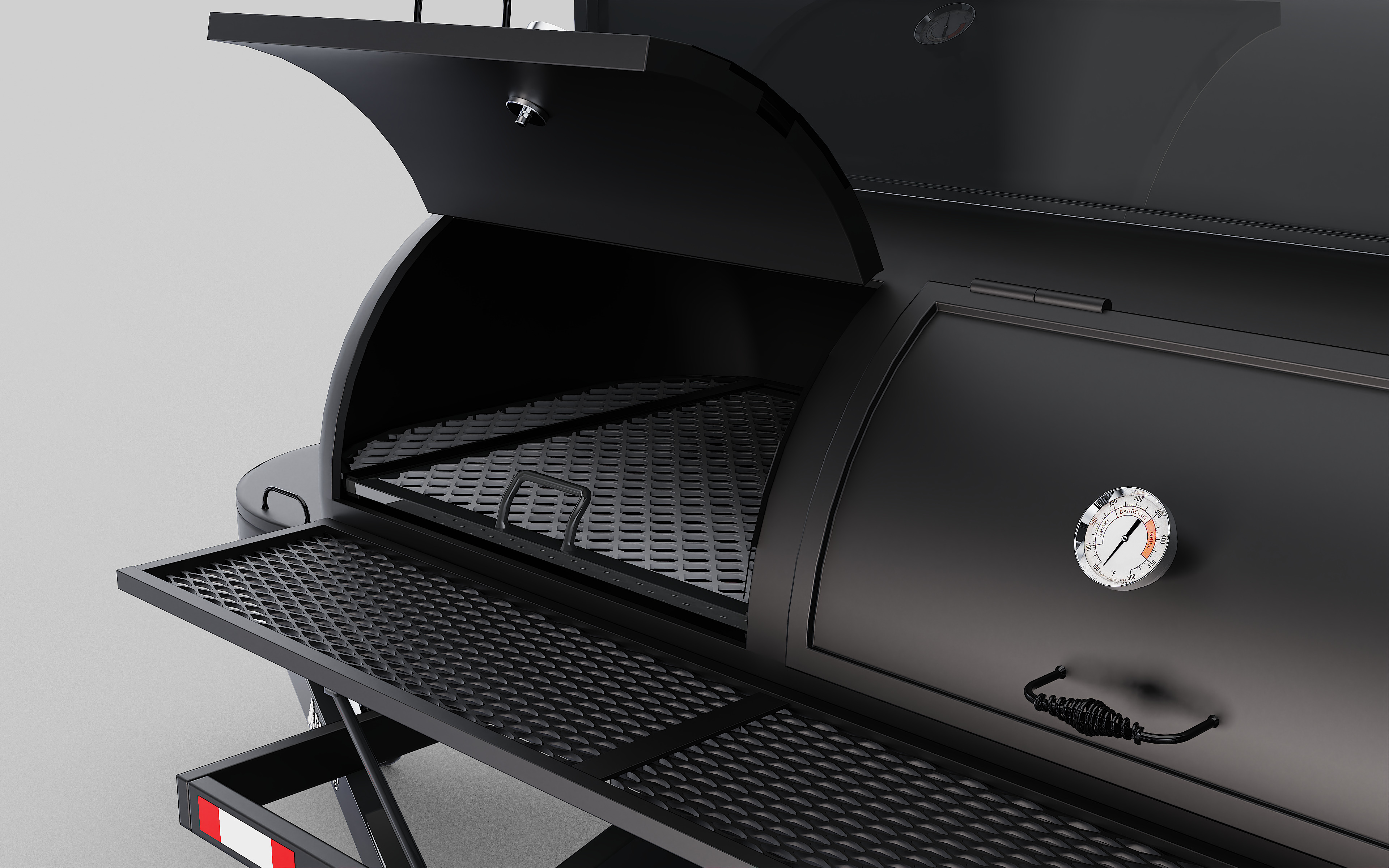 BBQ Smoker Trailer - Gorilla Trailers Low-poly 3D model_2