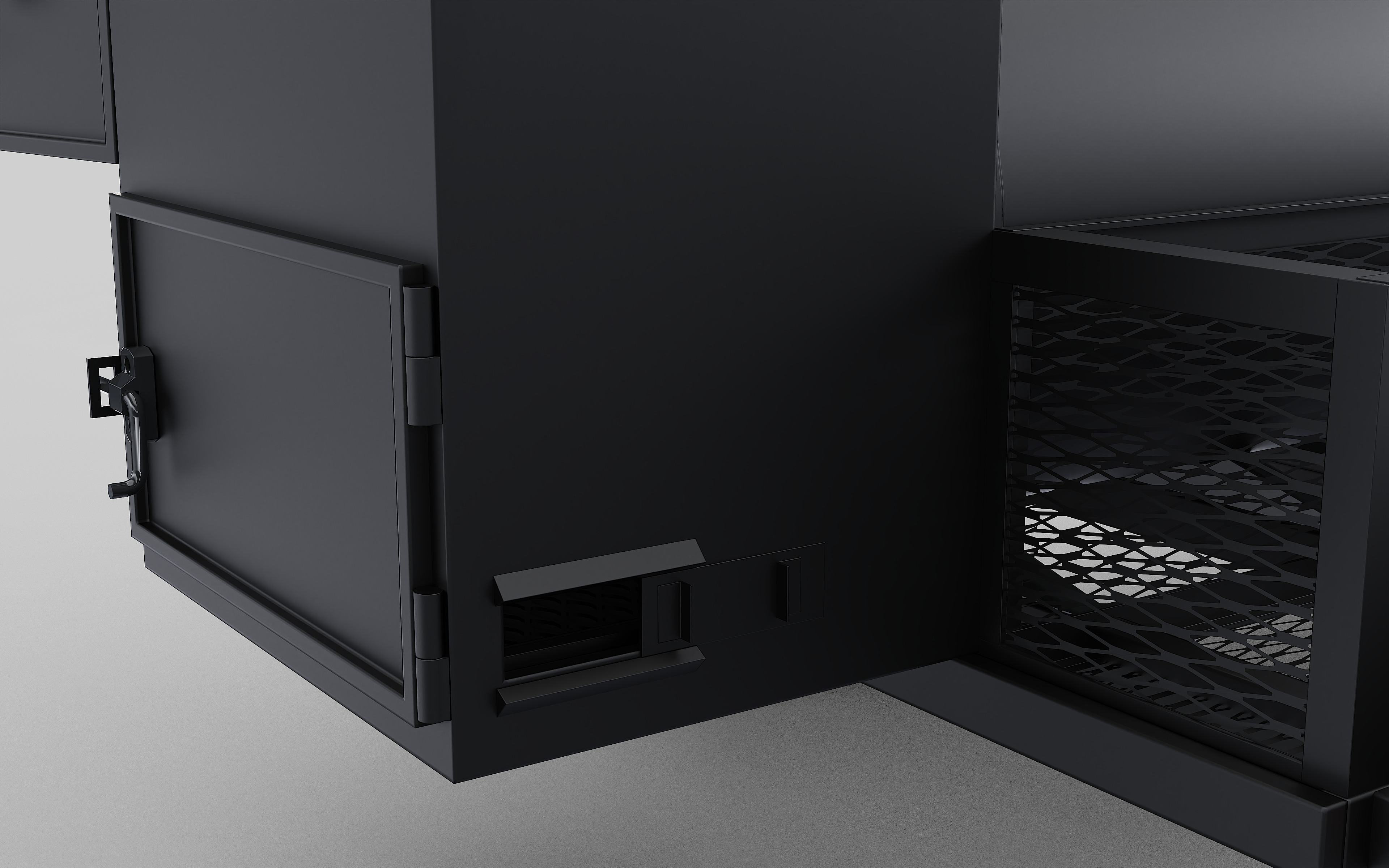 BBQ Smoker Trailer - Gorilla Trailers Low-poly 3D model_5