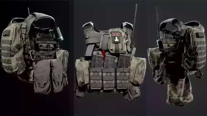 Body-Armor 3D scan Low-poly 3D model