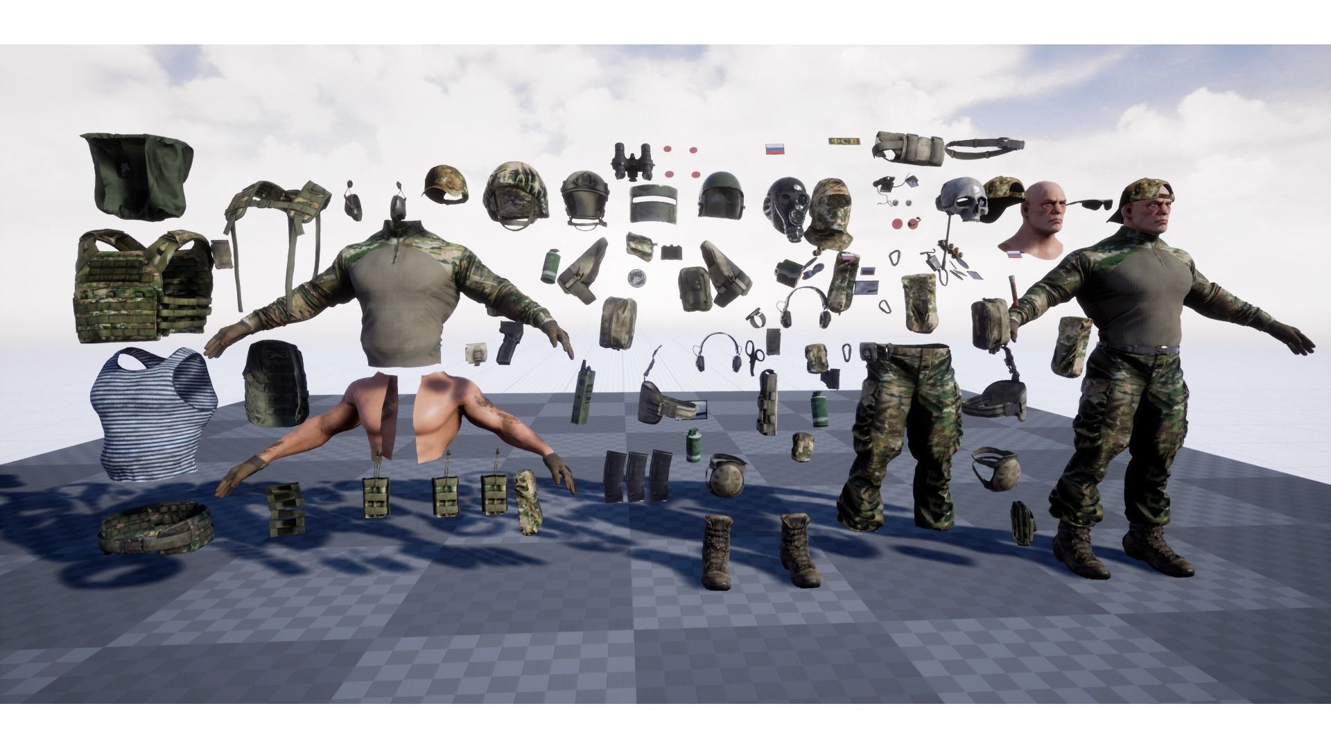 Body-Armor 3D scan Low-poly 3D model_10