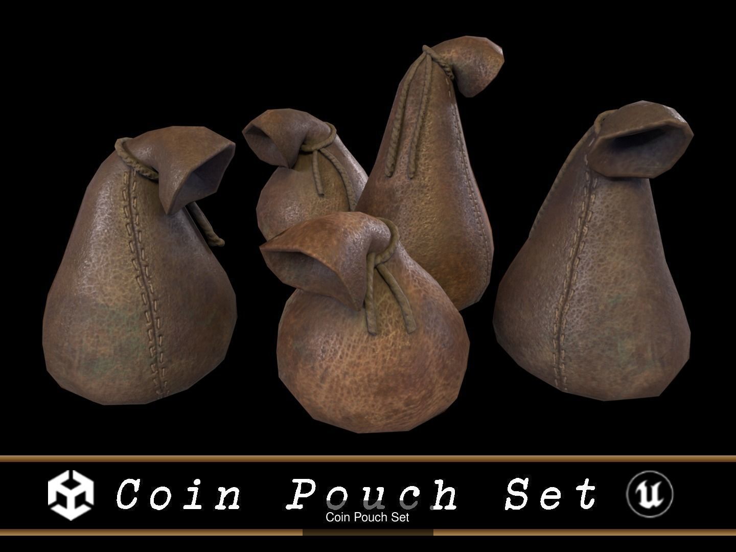 Gold and Coins Currency Pack 3D Model Collection_7