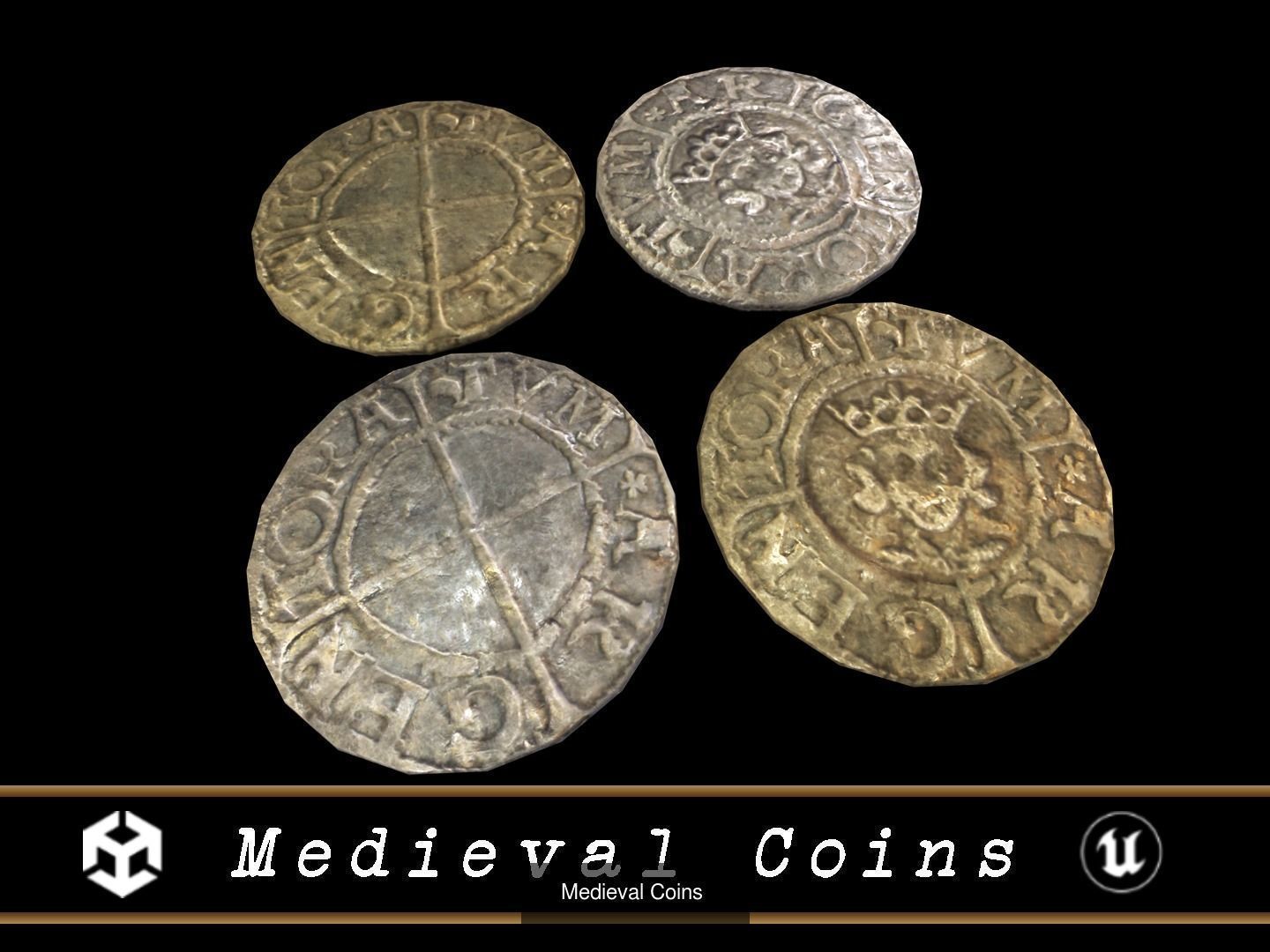 Gold and Coins Currency Pack 3D Model Collection_6