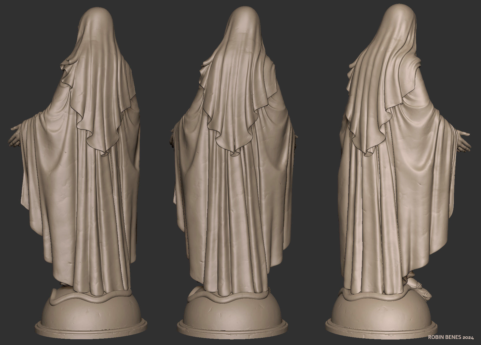 Saint Mary 3D print model_2