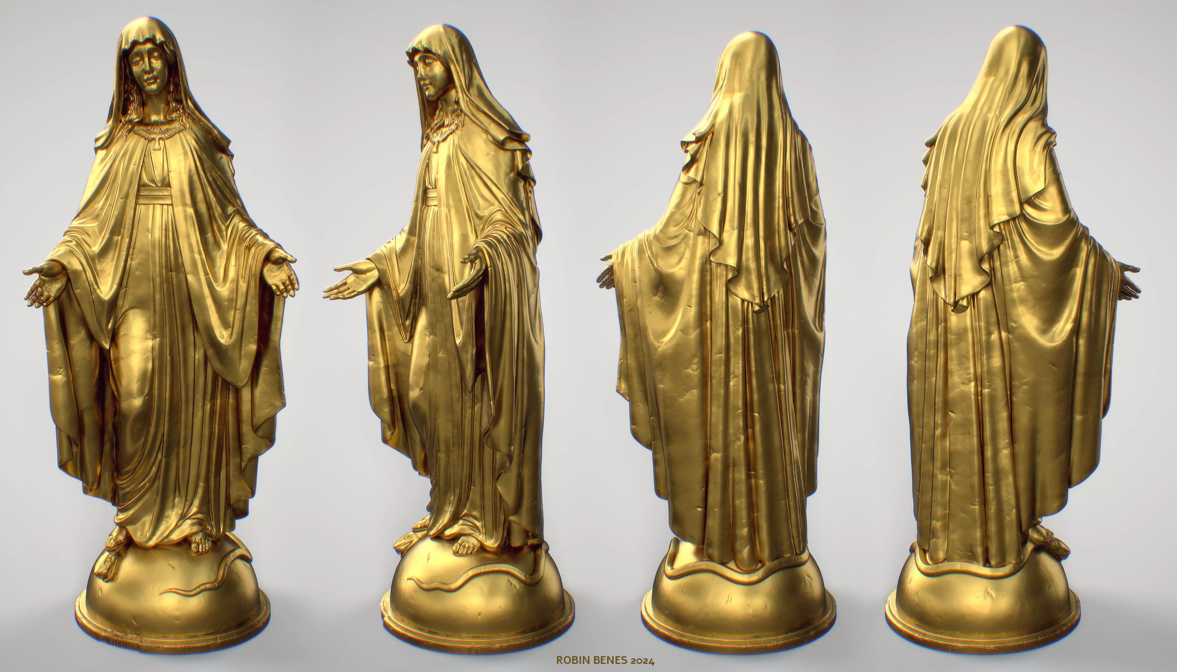Saint Mary 3D print model_0