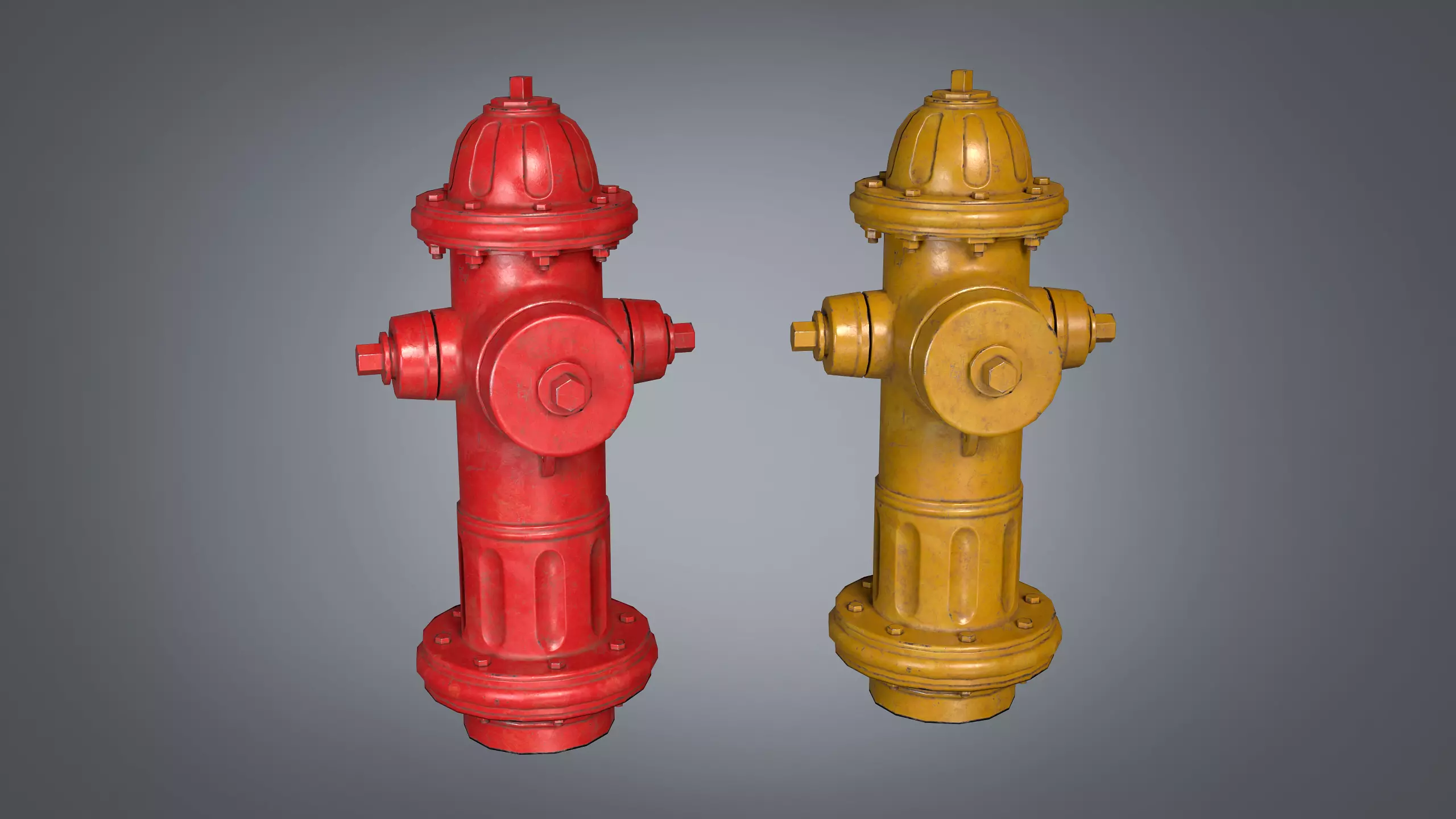 Fire Hydrant Low-poly 3D model_0
