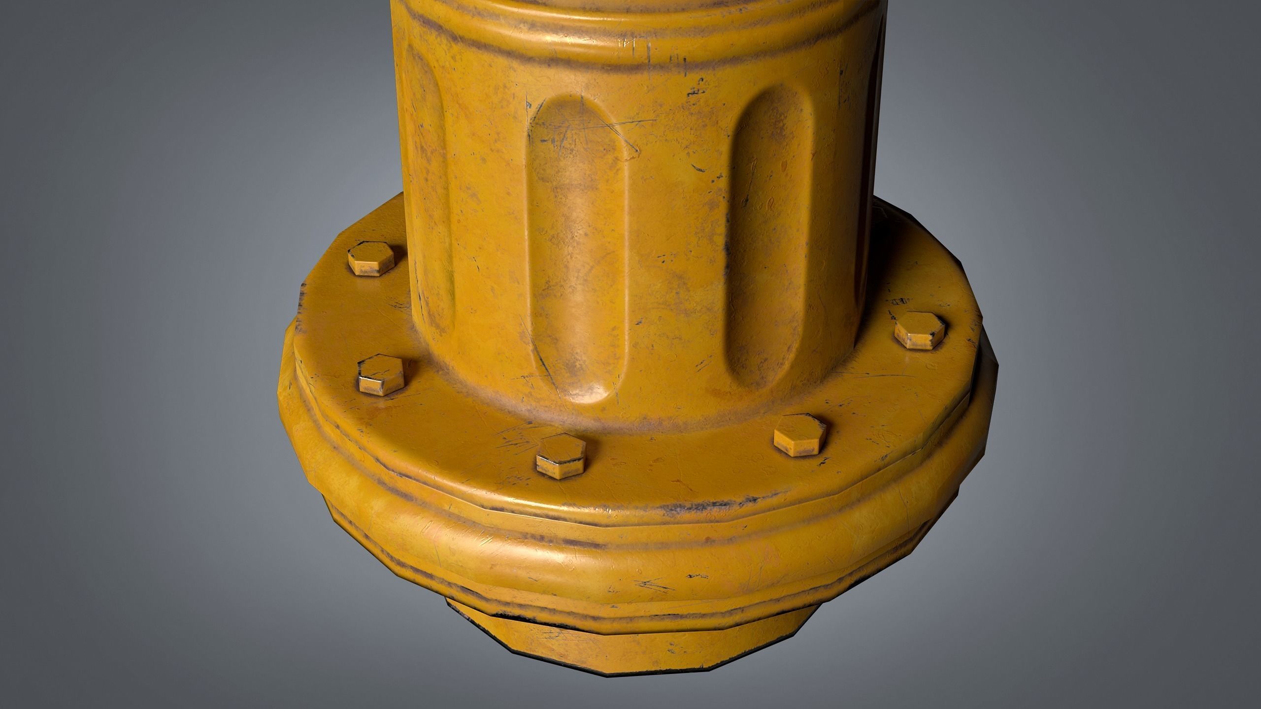 Fire Hydrant Low-poly 3D model_7