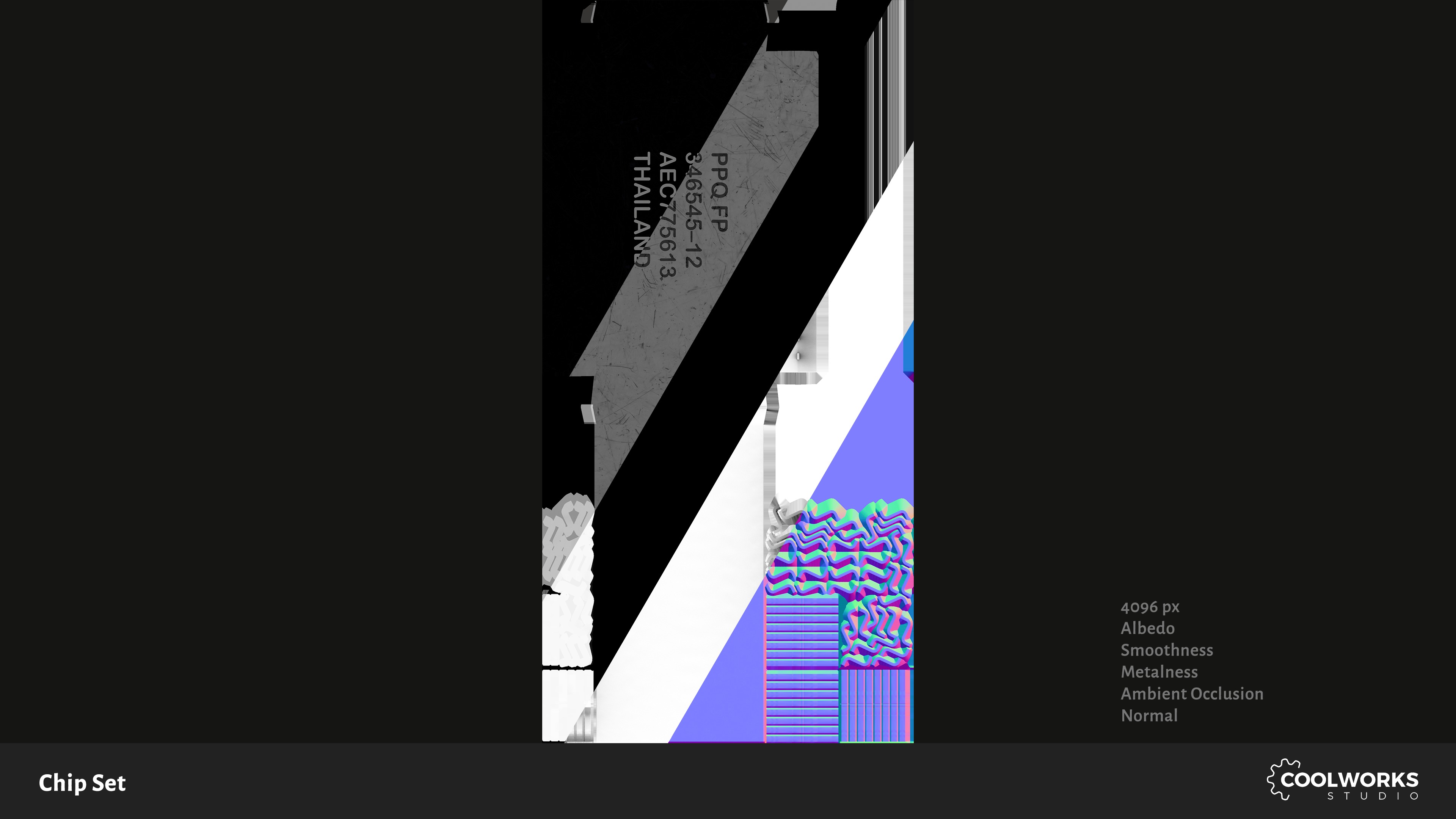 Chip Set Low-poly 3D model_25