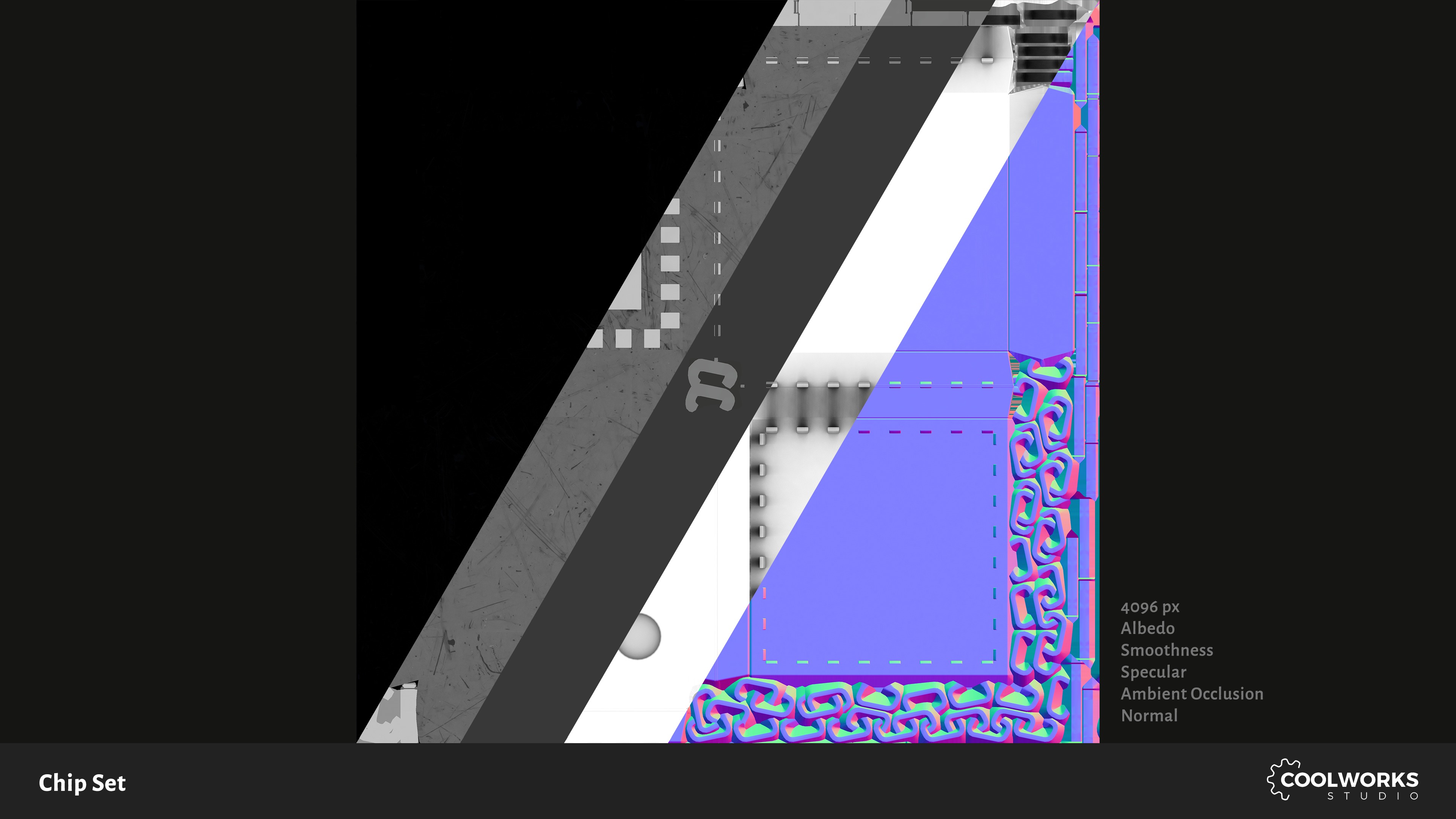 Chip Set Low-poly 3D model_30