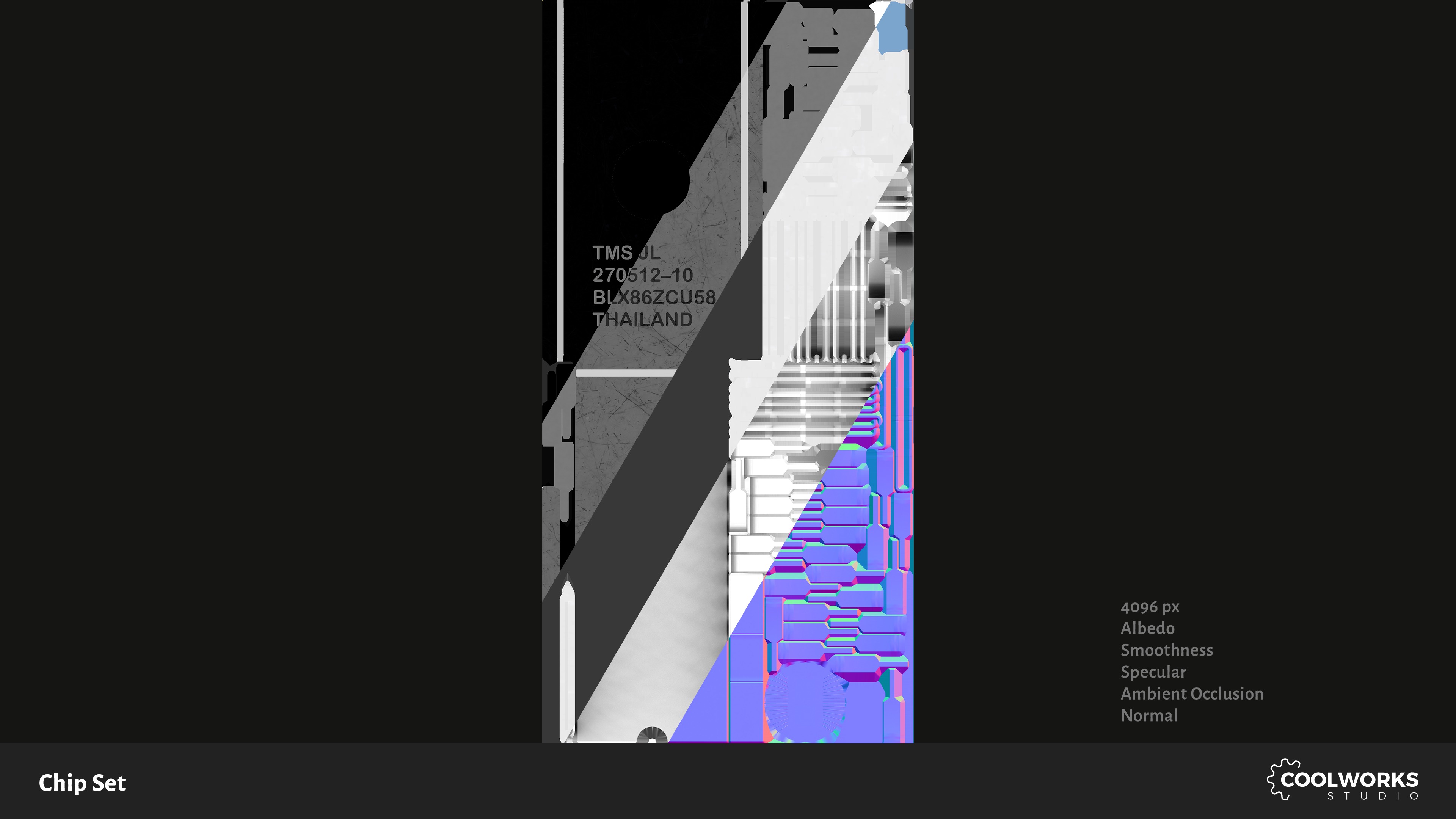 Chip Set Low-poly 3D model_22