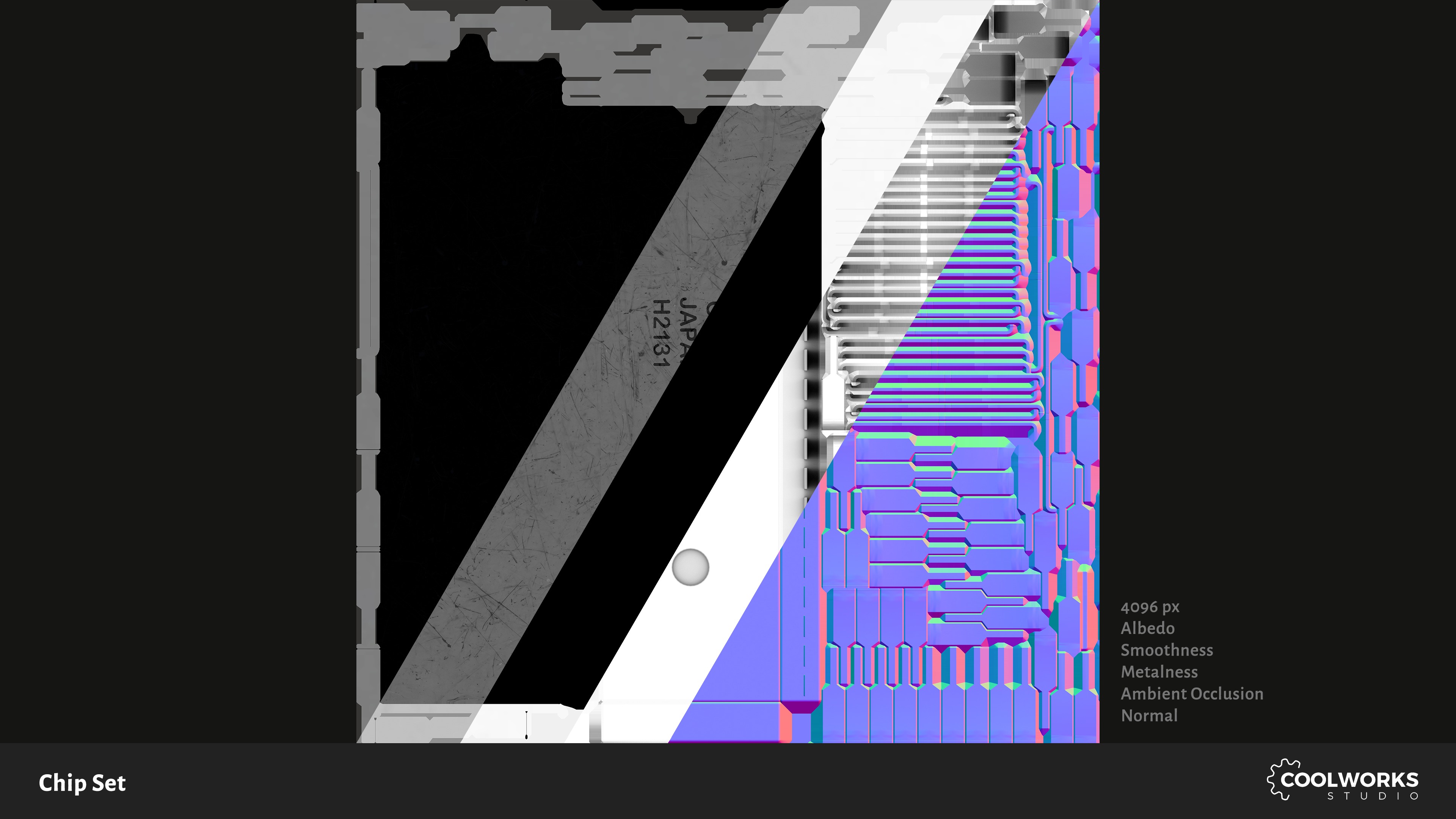 Chip Set Low-poly 3D model_27