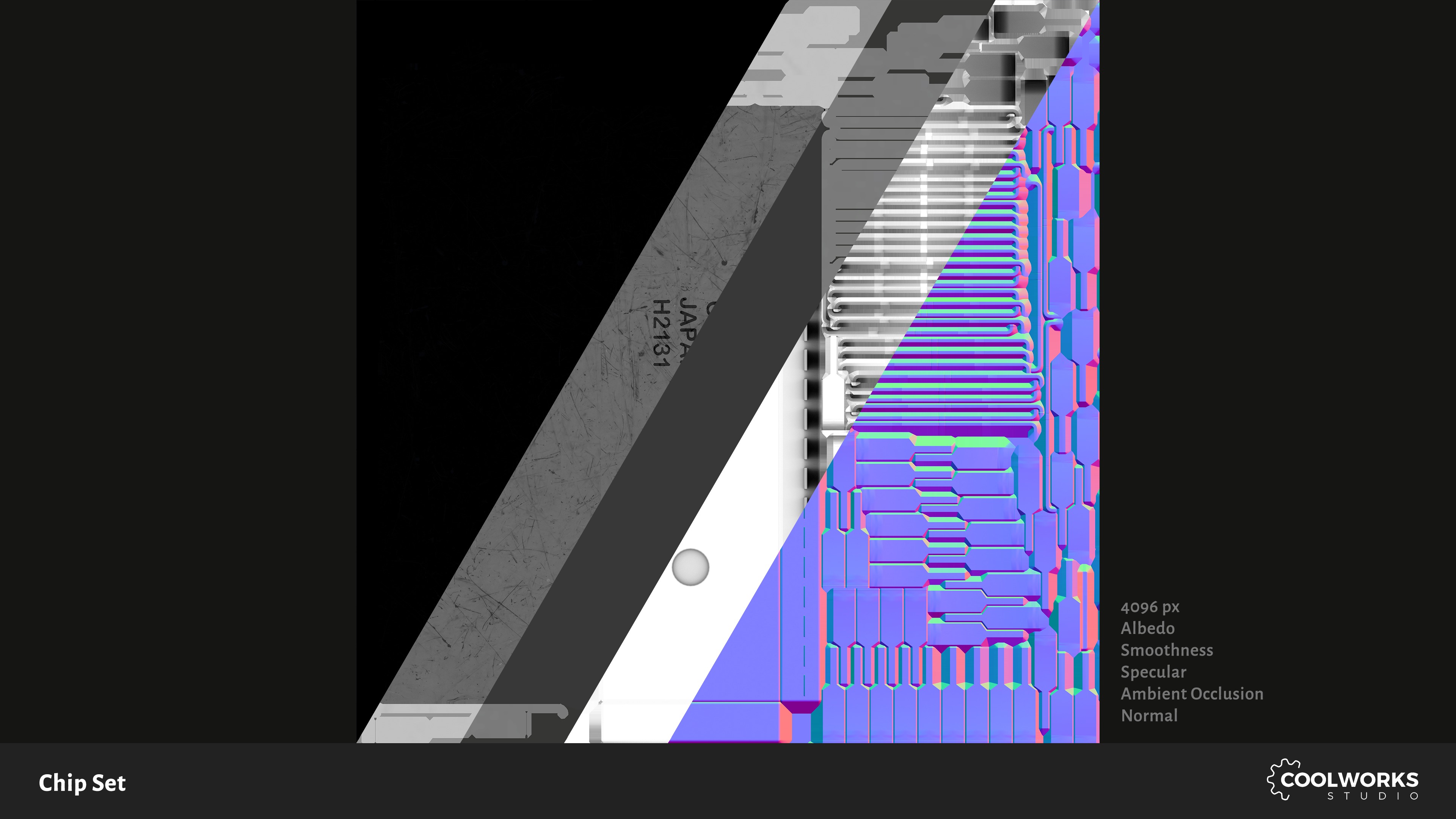 Chip Set Low-poly 3D model_26