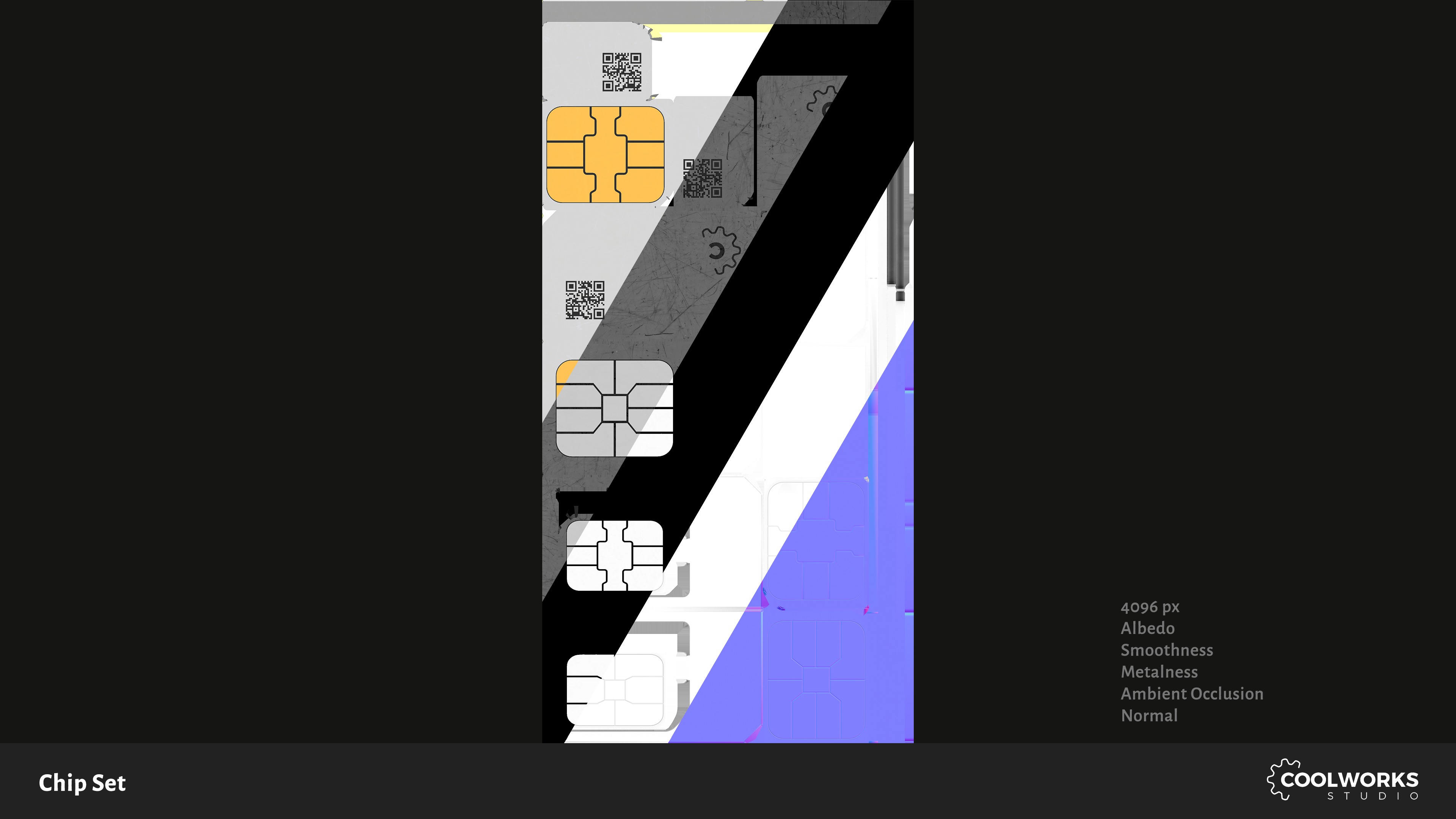 Chip Set Low-poly 3D model_35