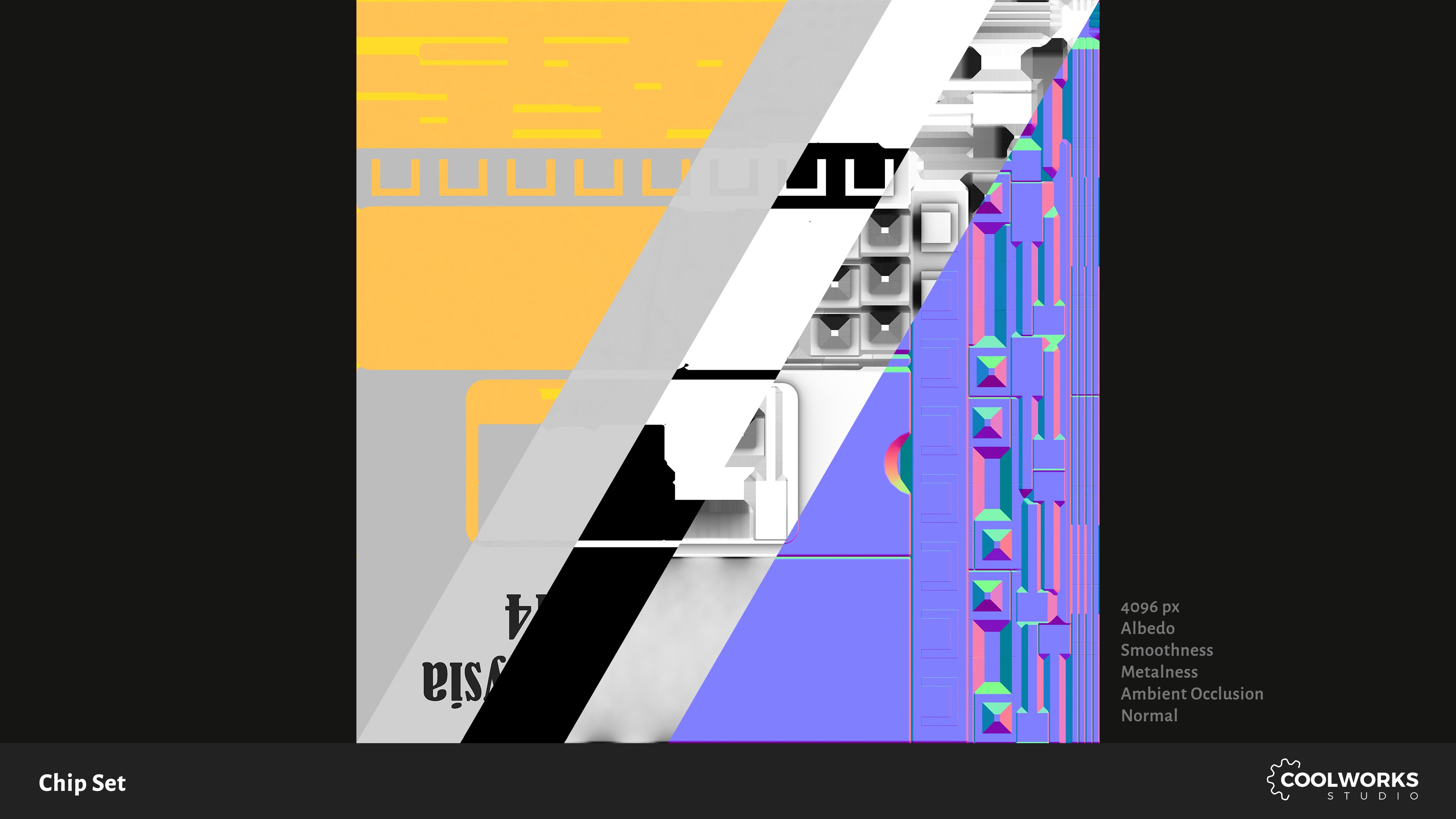 Chip Set Low-poly 3D model_33