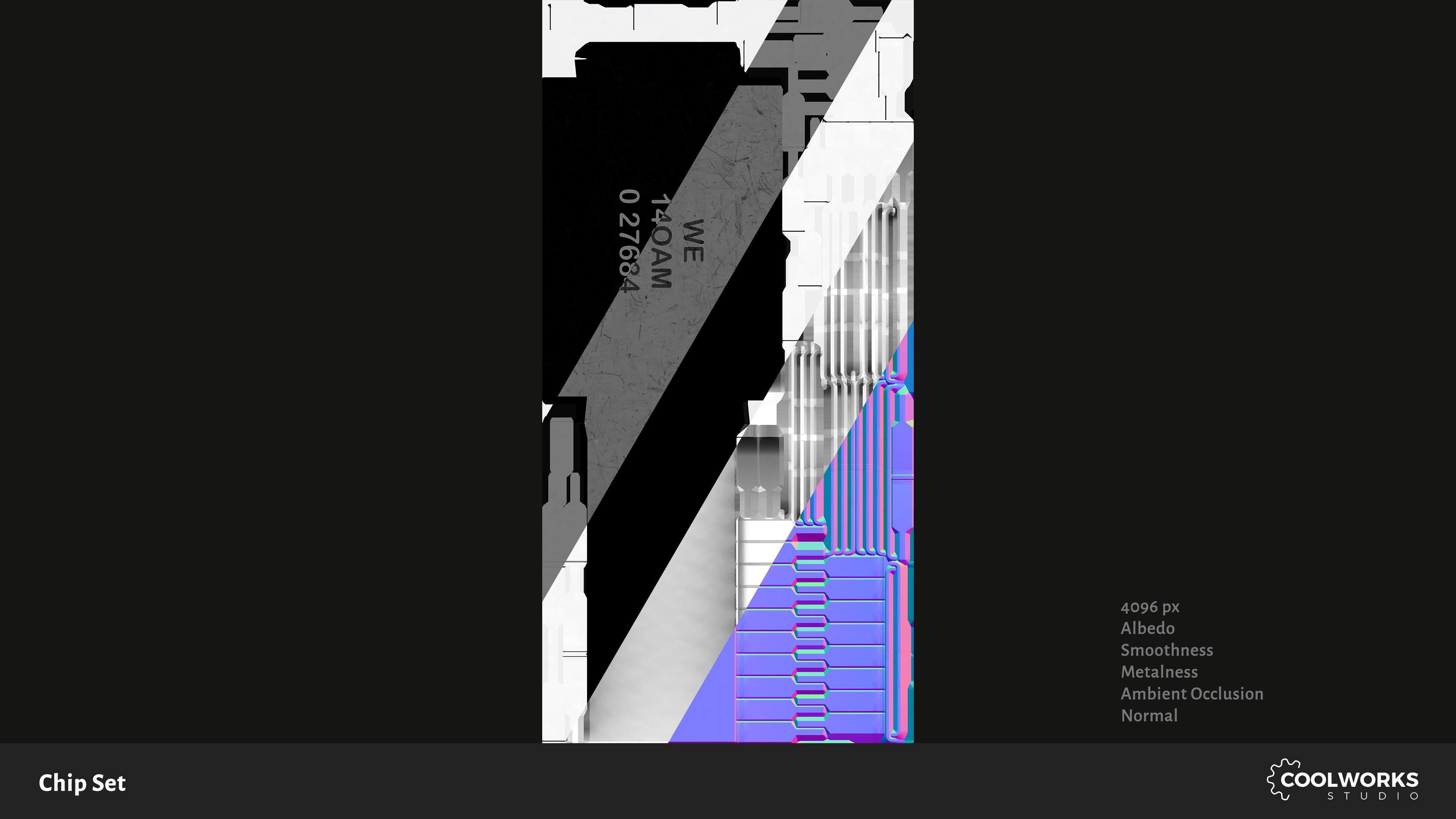 Chip Set Low-poly 3D model_21