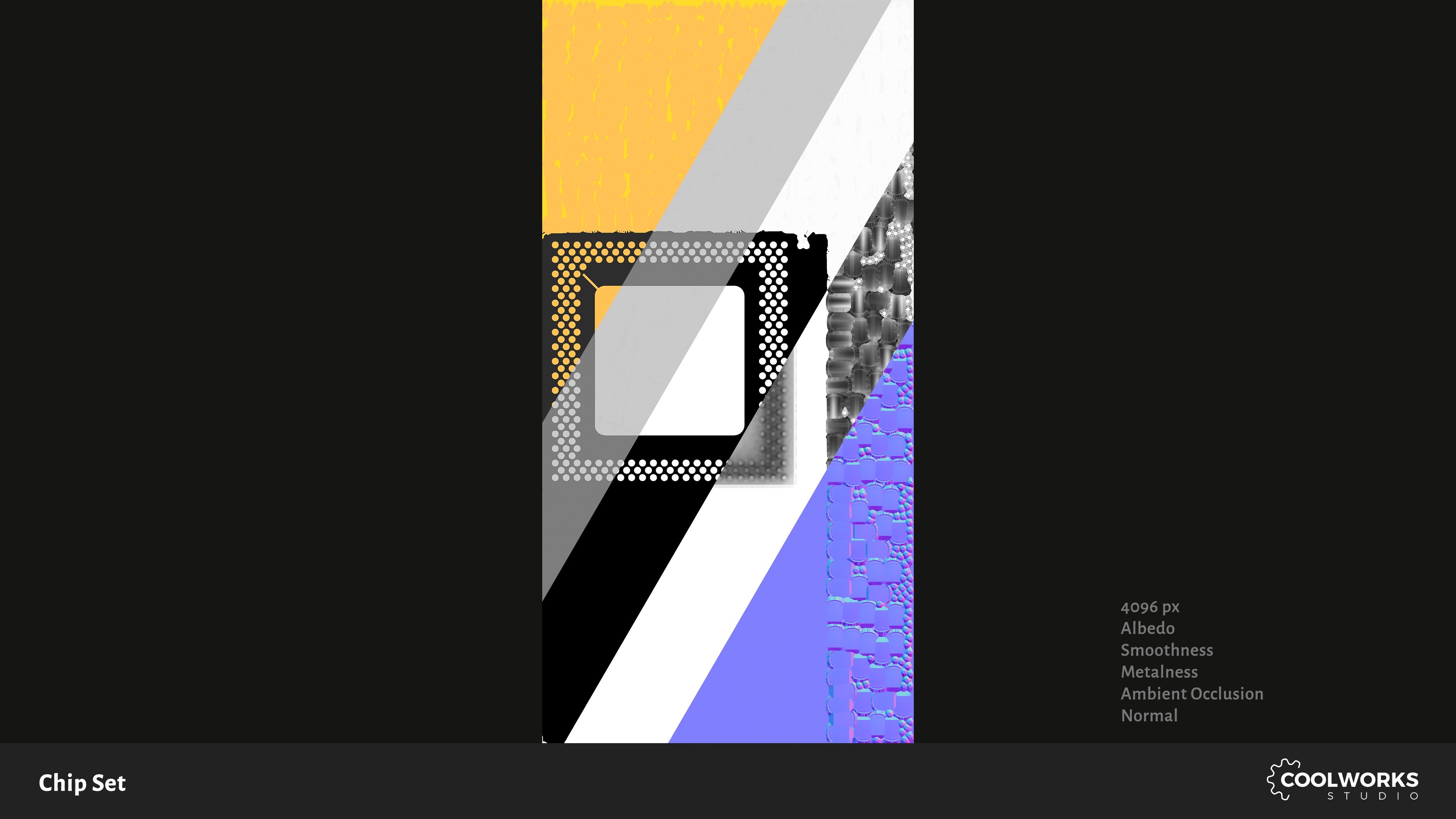 Chip Set Low-poly 3D model_13