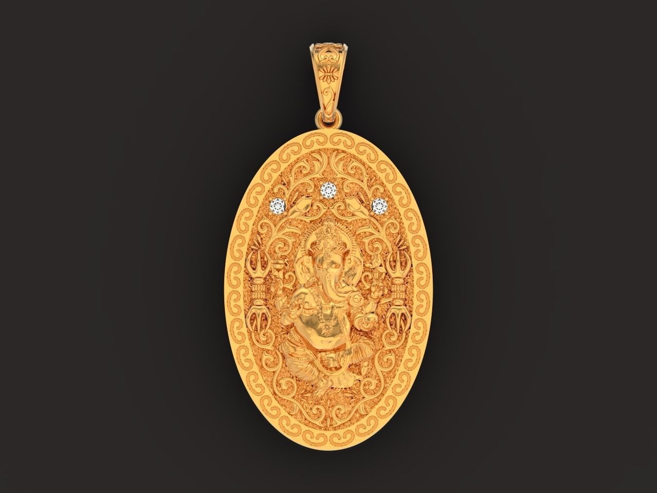  Pendant Lord Ganesh God   Hindu Elephant 1113 3D print model_27