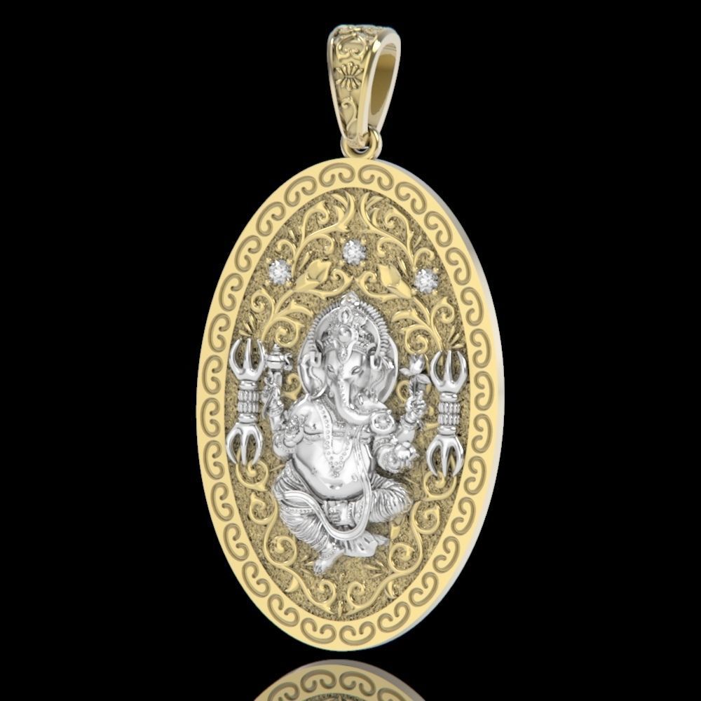  Pendant Lord Ganesh God   Hindu Elephant 1113 3D print model_47
