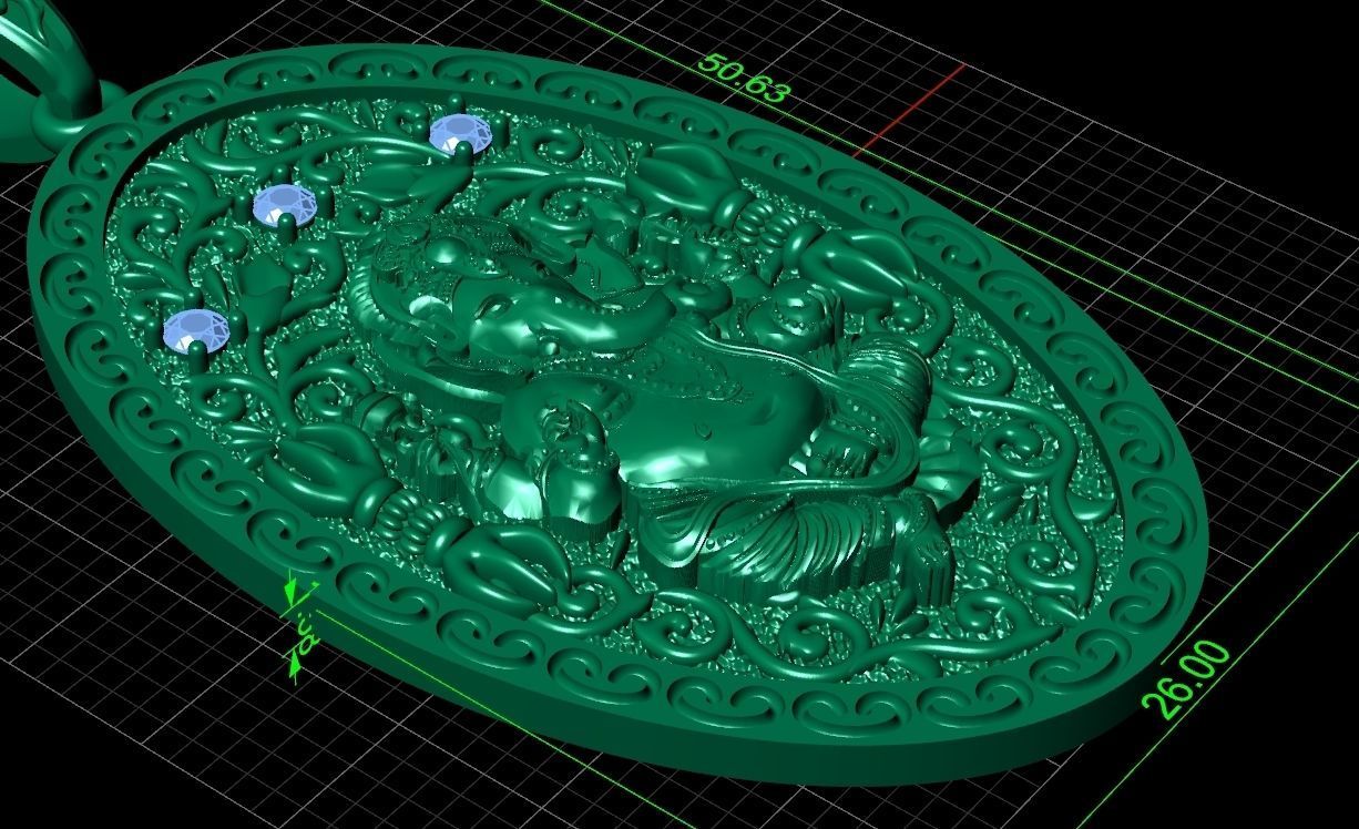  Pendant Lord Ganesh God   Hindu Elephant 1113 3D print model_23