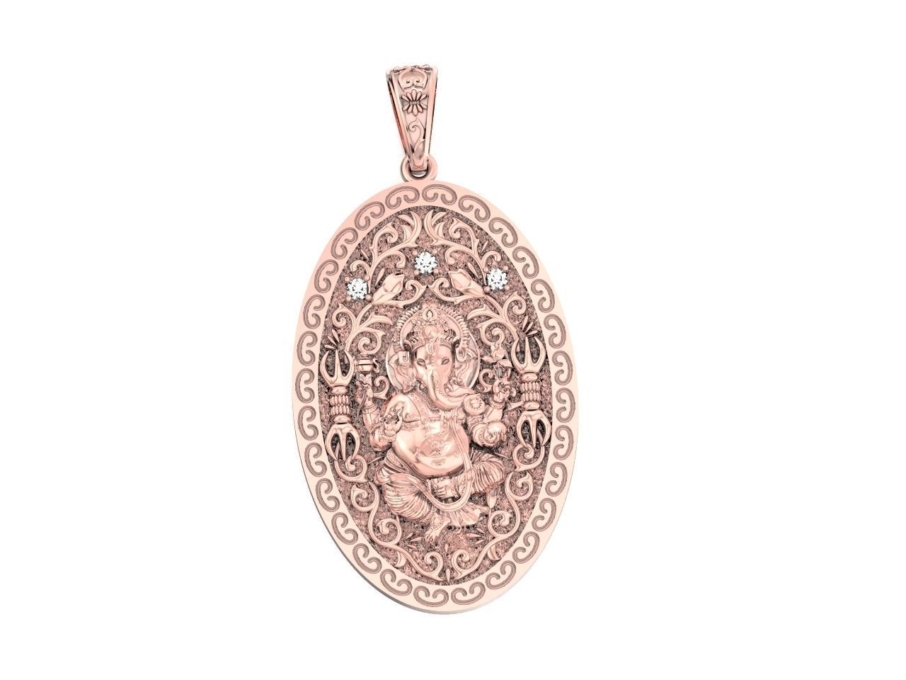  Pendant Lord Ganesh God   Hindu Elephant 1113 3D print model_35