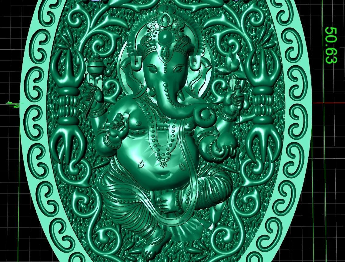  Pendant Lord Ganesh God   Hindu Elephant 1113 3D print model_24