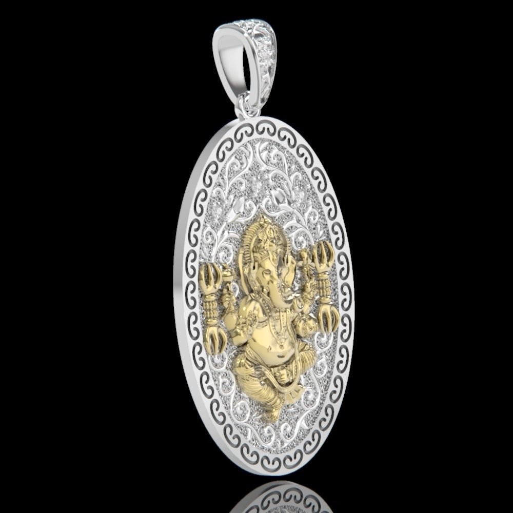  Pendant Lord Ganesh God   Hindu Elephant 1113 3D print model_43