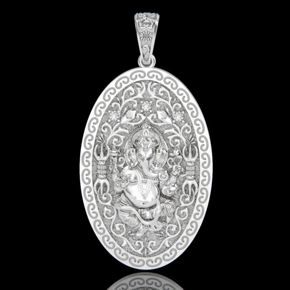  Pendant Lord Ganesh God   Hindu Elephant 1113 3D print model_48