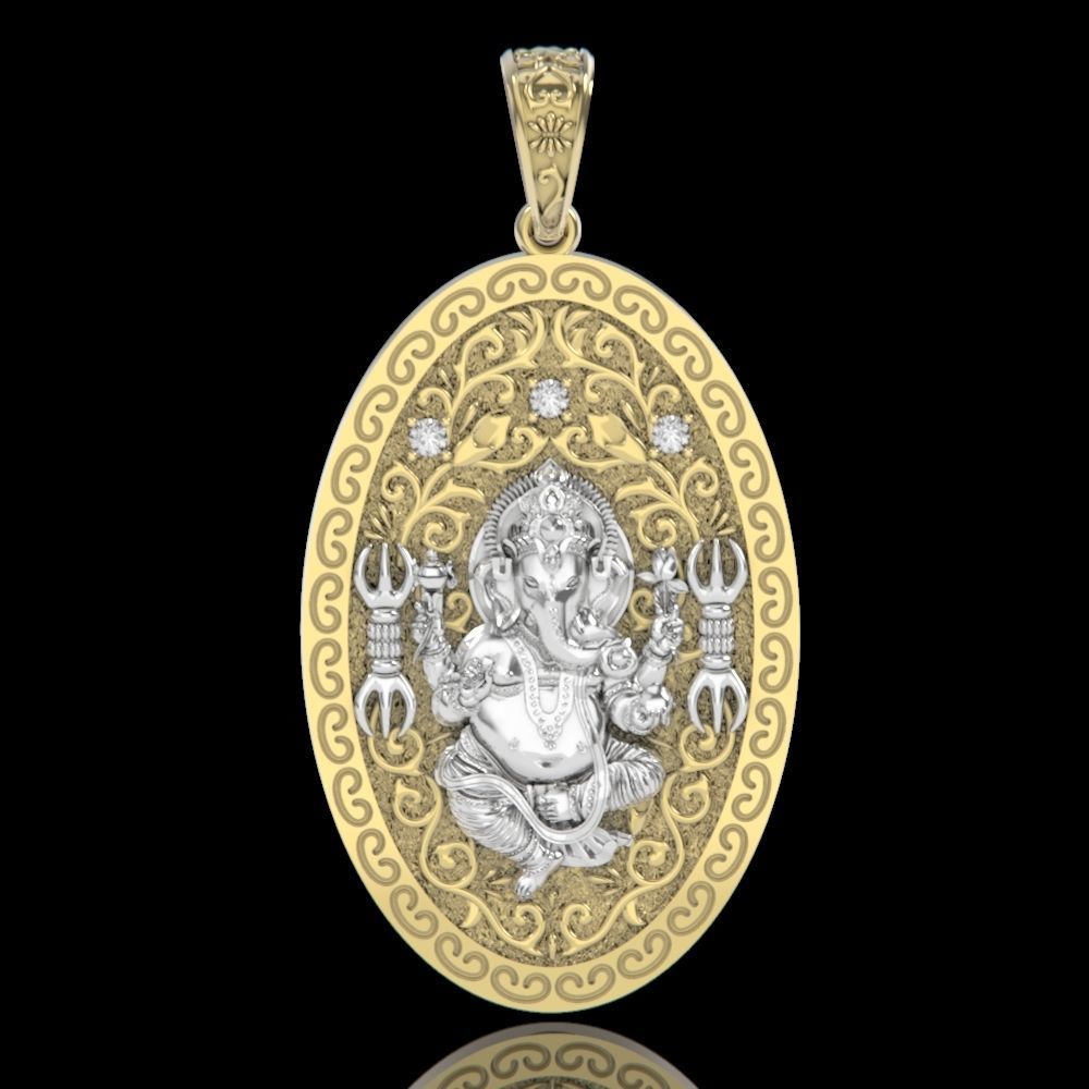  Pendant Lord Ganesh God   Hindu Elephant 1113 3D print model_45