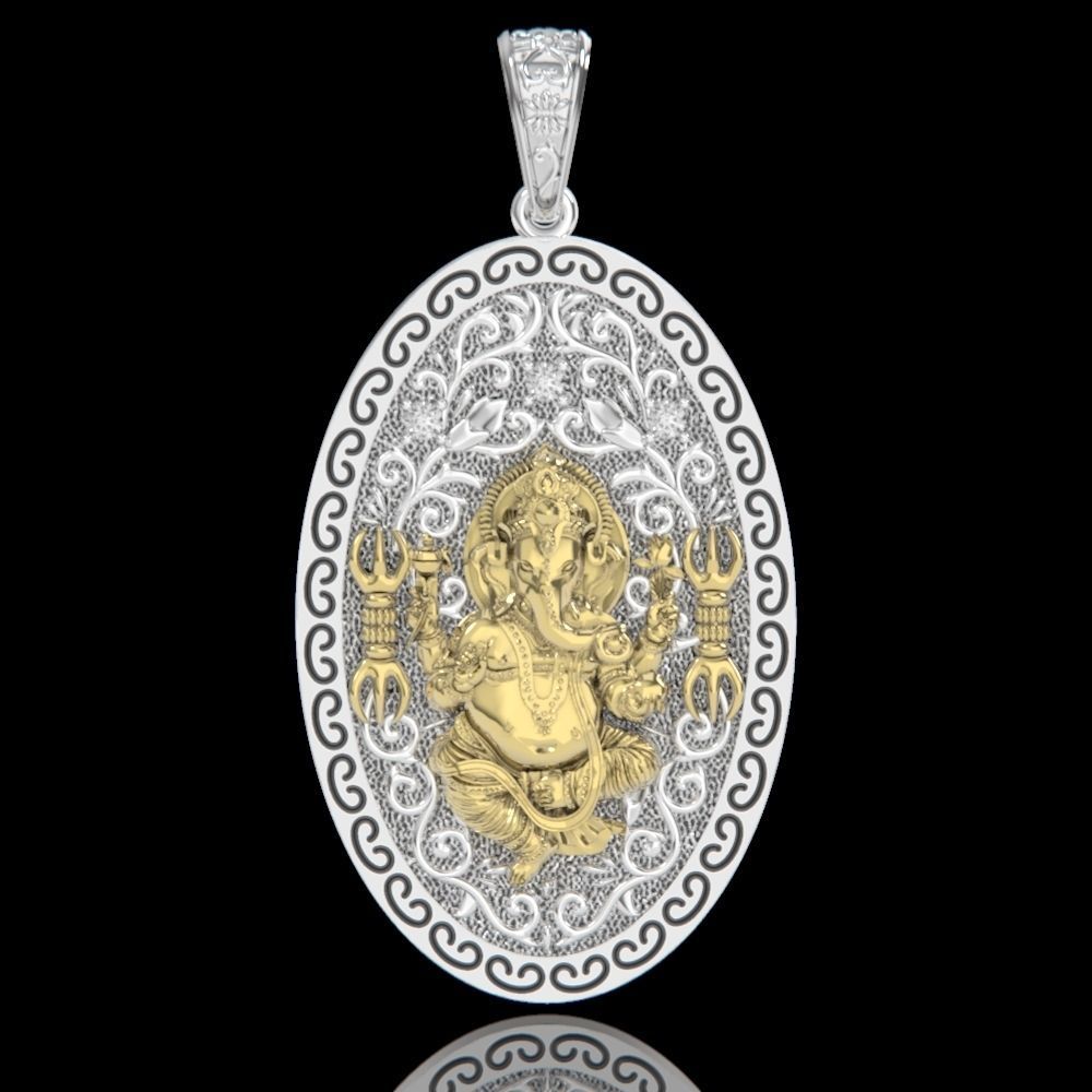  Pendant Lord Ganesh God   Hindu Elephant 1113 3D print model_42