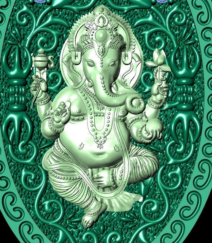  Pendant Lord Ganesh God   Hindu Elephant 1113 3D print model_17