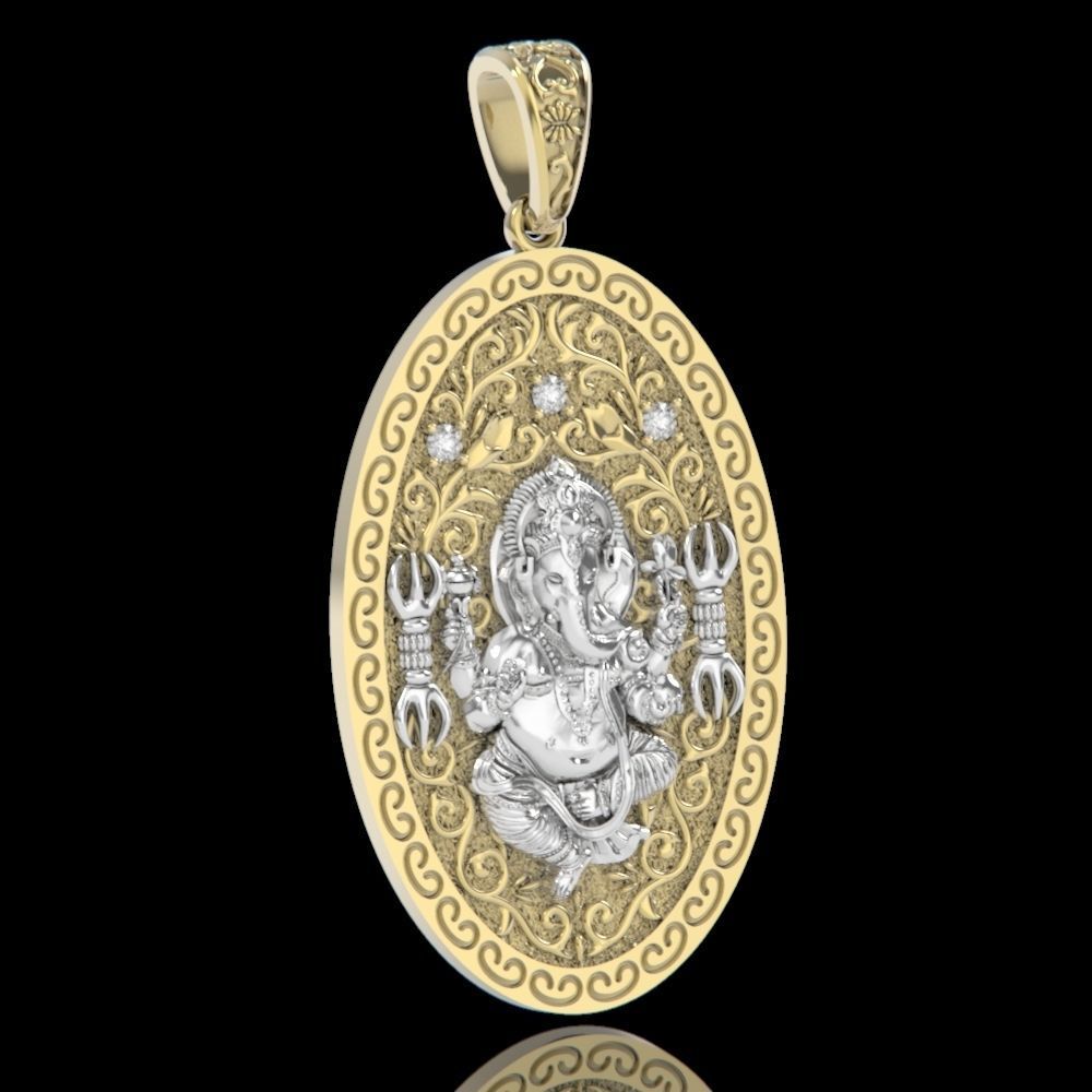  Pendant Lord Ganesh God   Hindu Elephant 1113 3D print model_46