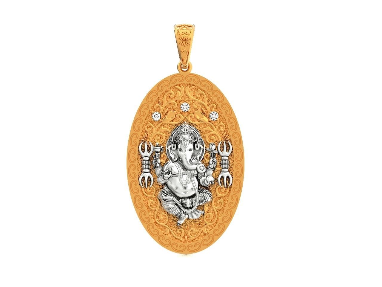  Pendant Lord Ganesh God   Hindu Elephant 1113 3D print model_39