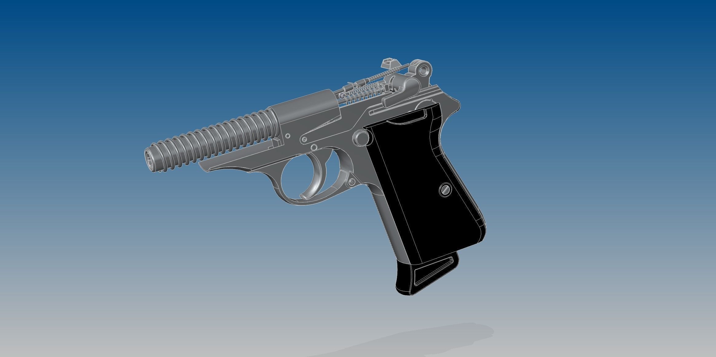 Walther PP 3D model_7