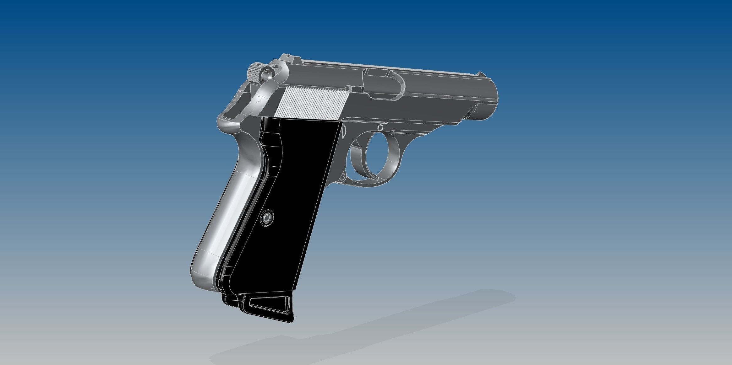 Walther PP 3D model_4