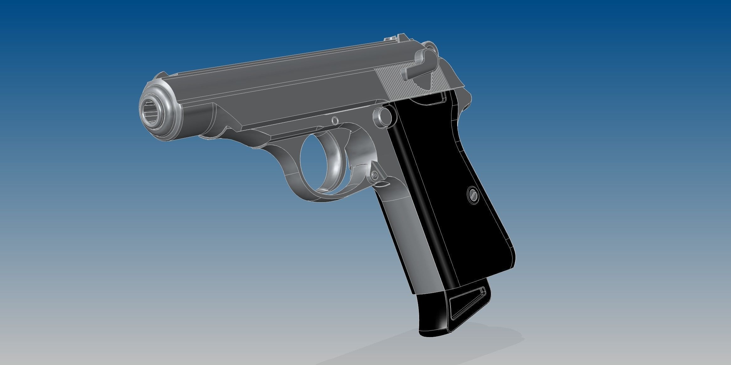 Walther PP 3D model_1