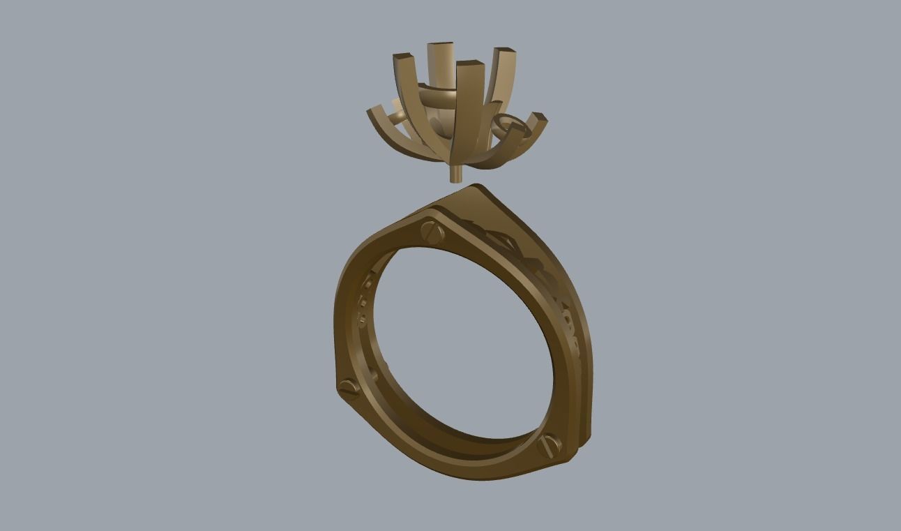 R 024 three stone ring all sizes in 2 version 3D print model_20