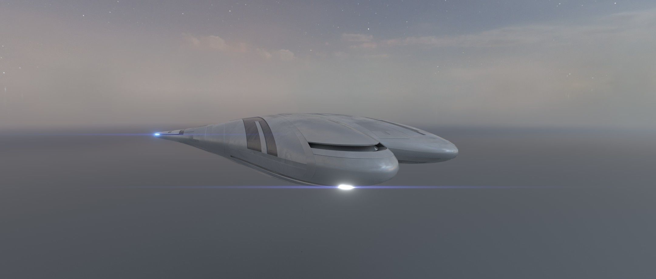 Asimetric Spaceship 3D model_12