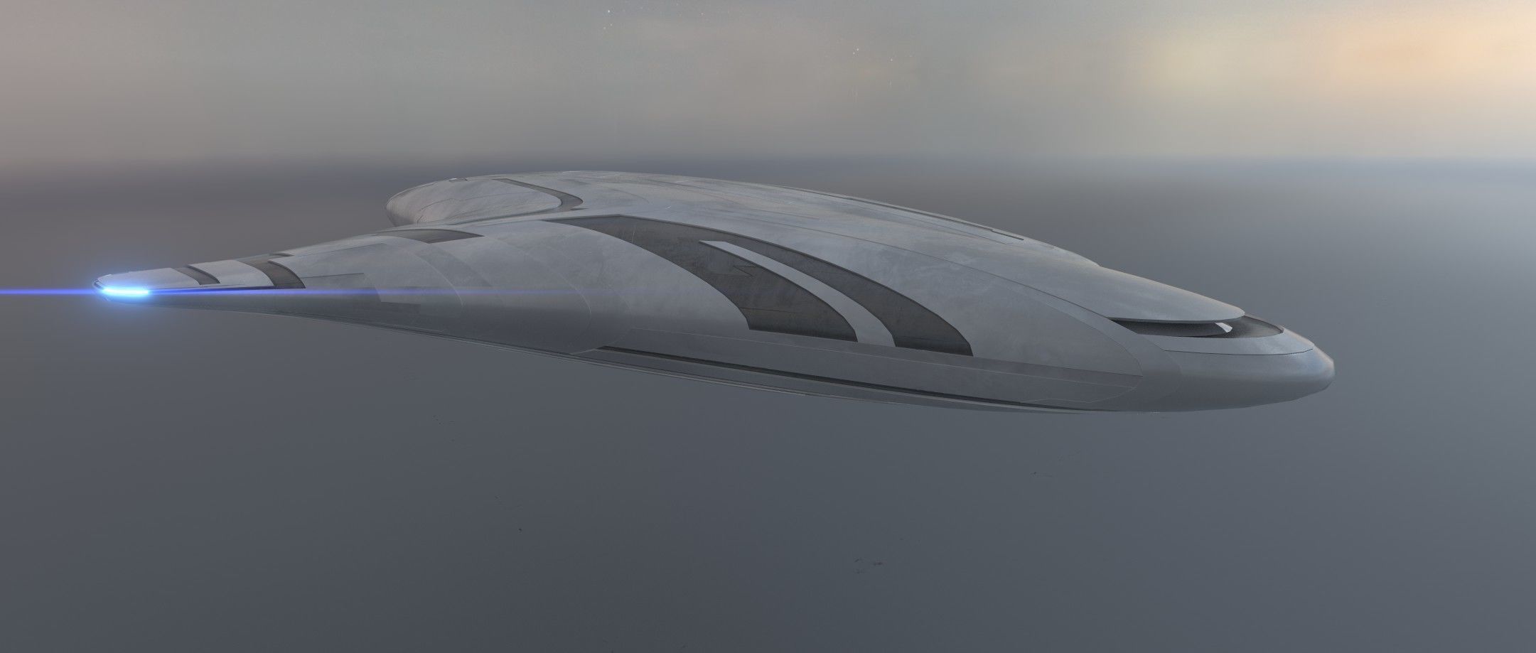 Asimetric Spaceship 3D model_10