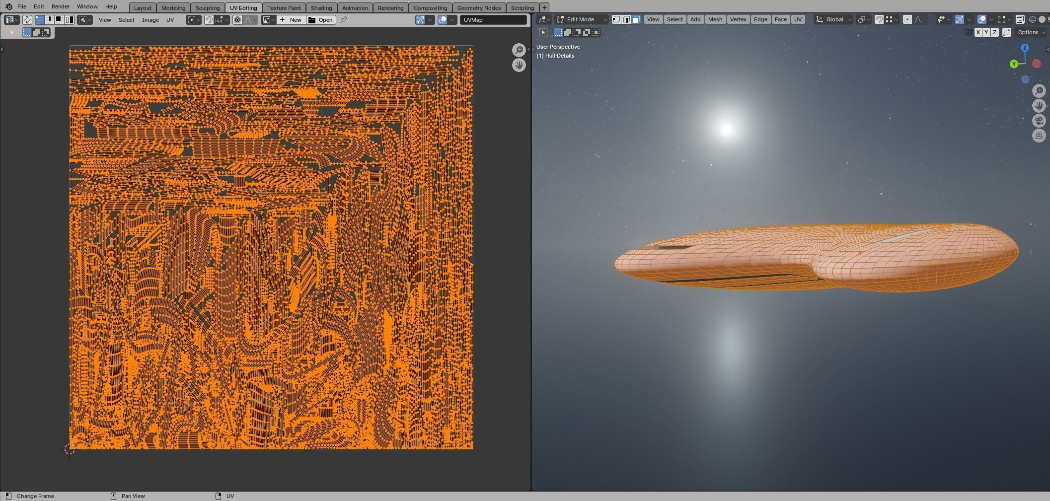 Asimetric Spaceship 3D model_44