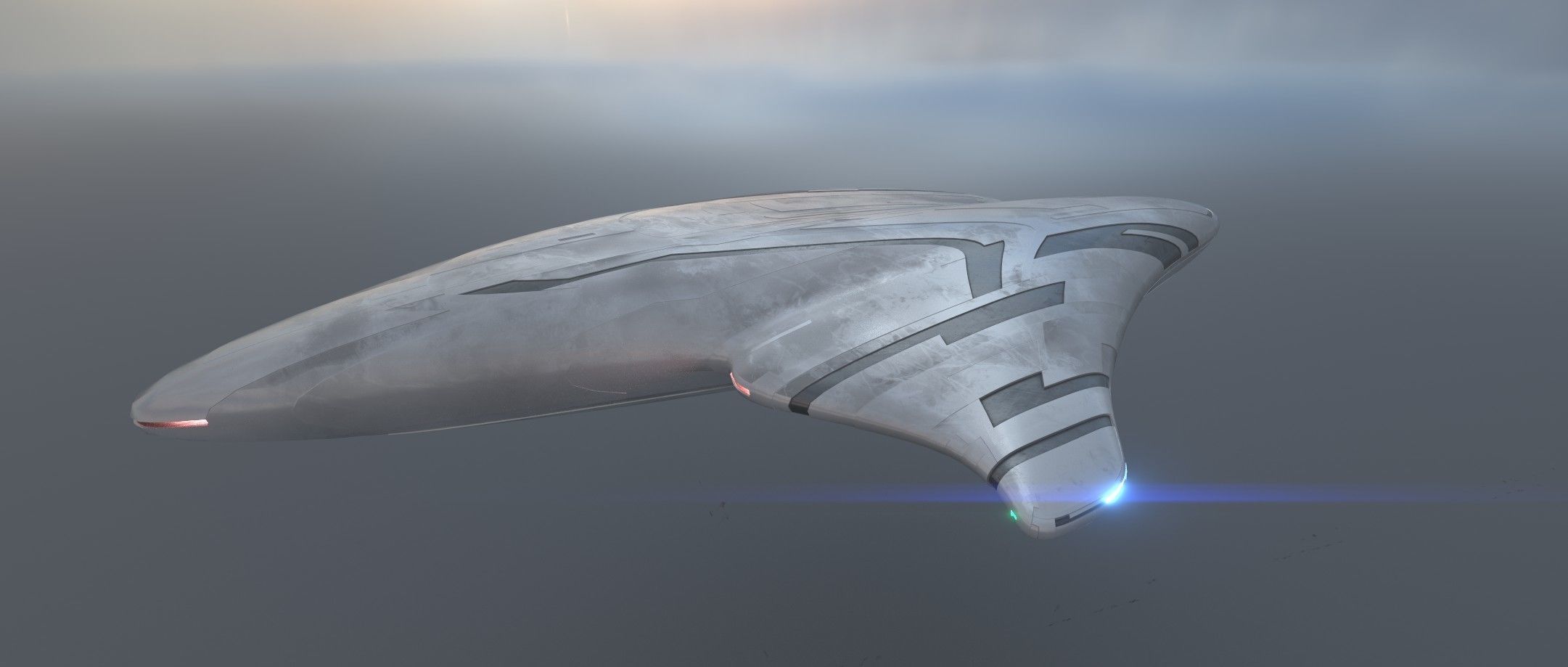 Asimetric Spaceship 3D model_14