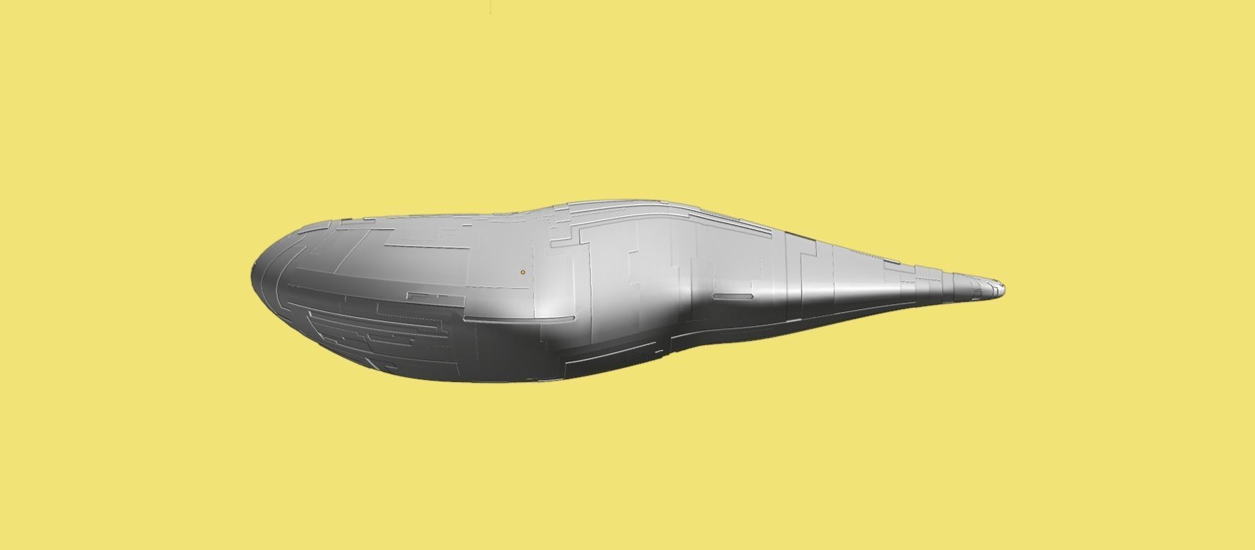 Asimetric Spaceship 3D model_35