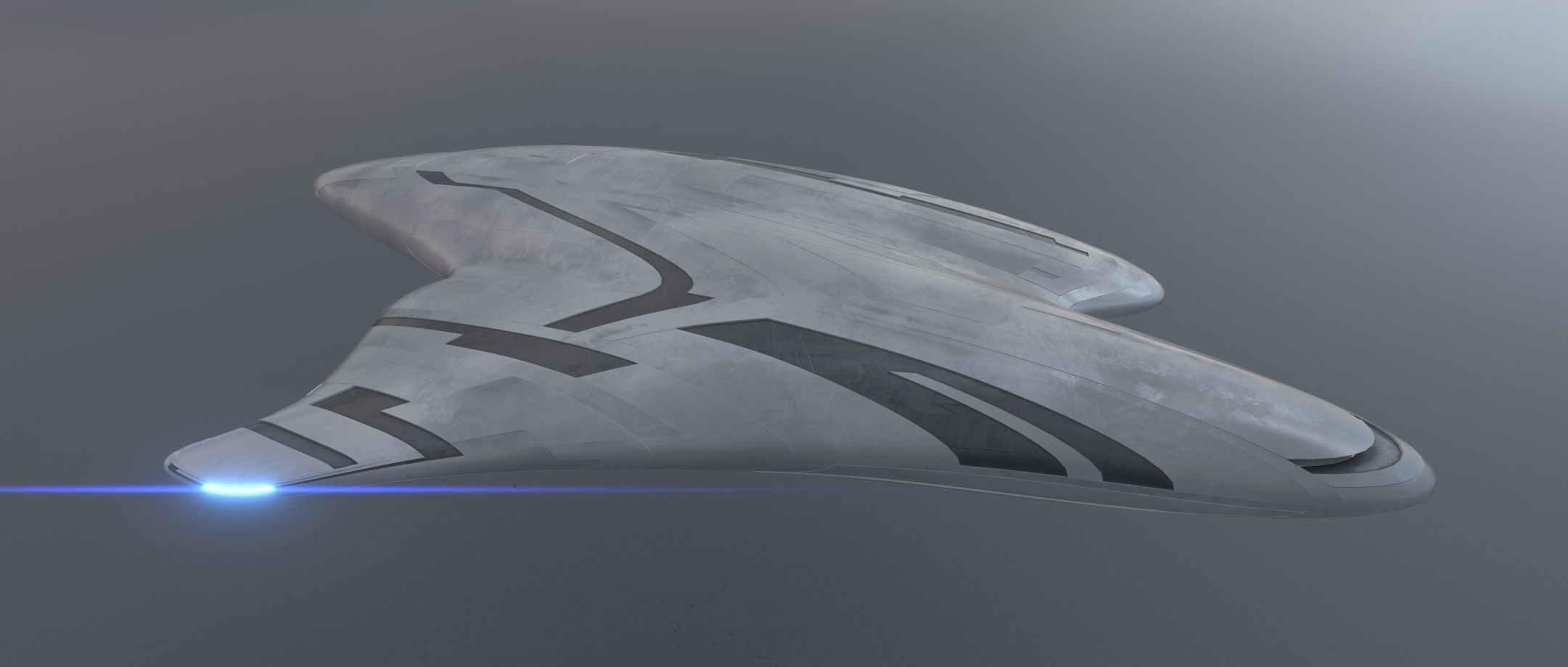 Asimetric Spaceship 3D model_7