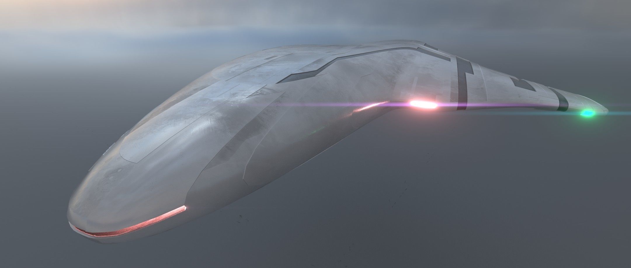 Asimetric Spaceship 3D model_5