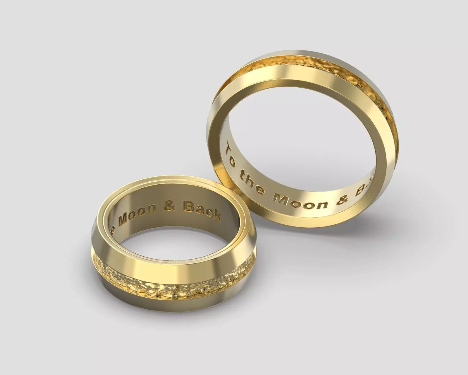 R 028 wedding bands all sizes 3D print model_0