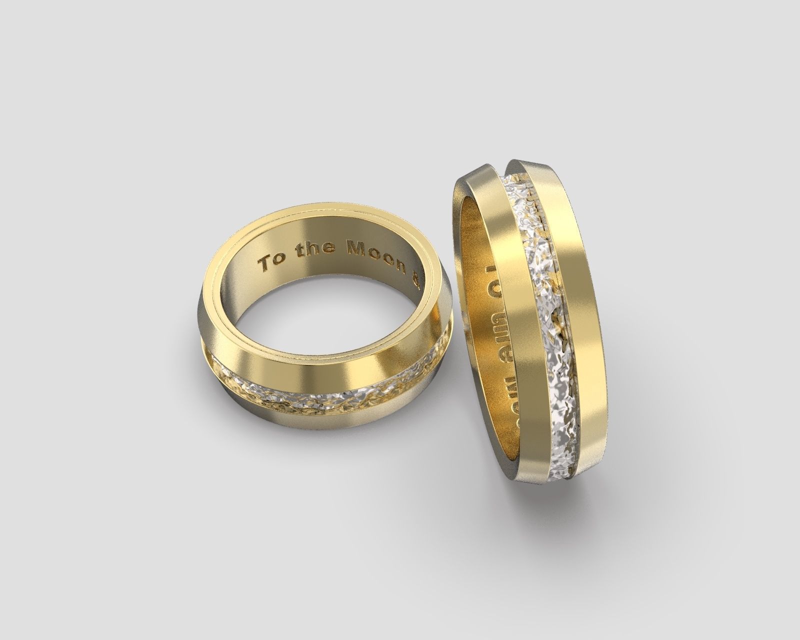 R 028 wedding bands all sizes 3D print model_5