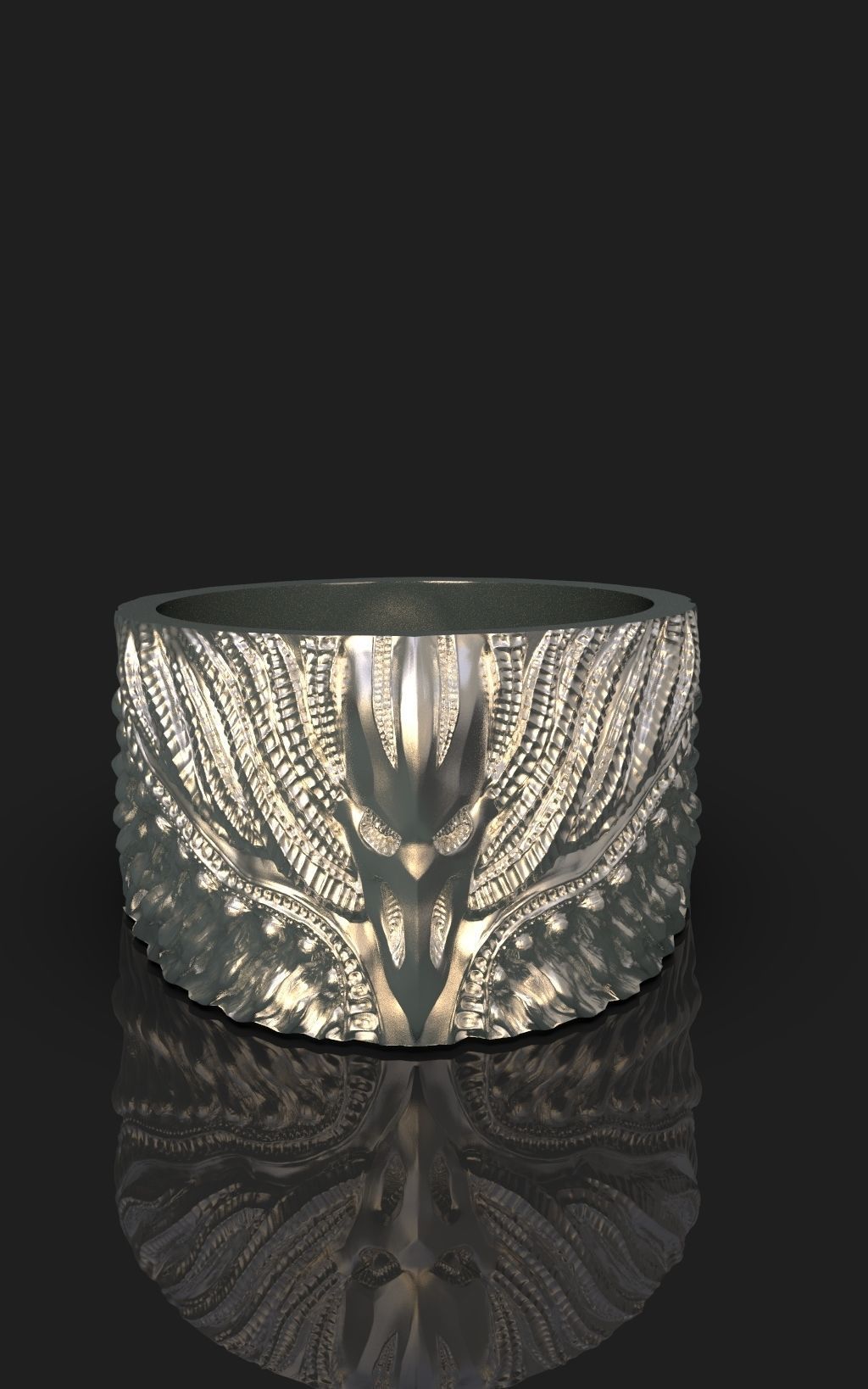 RAVEN RING  3D print model_3