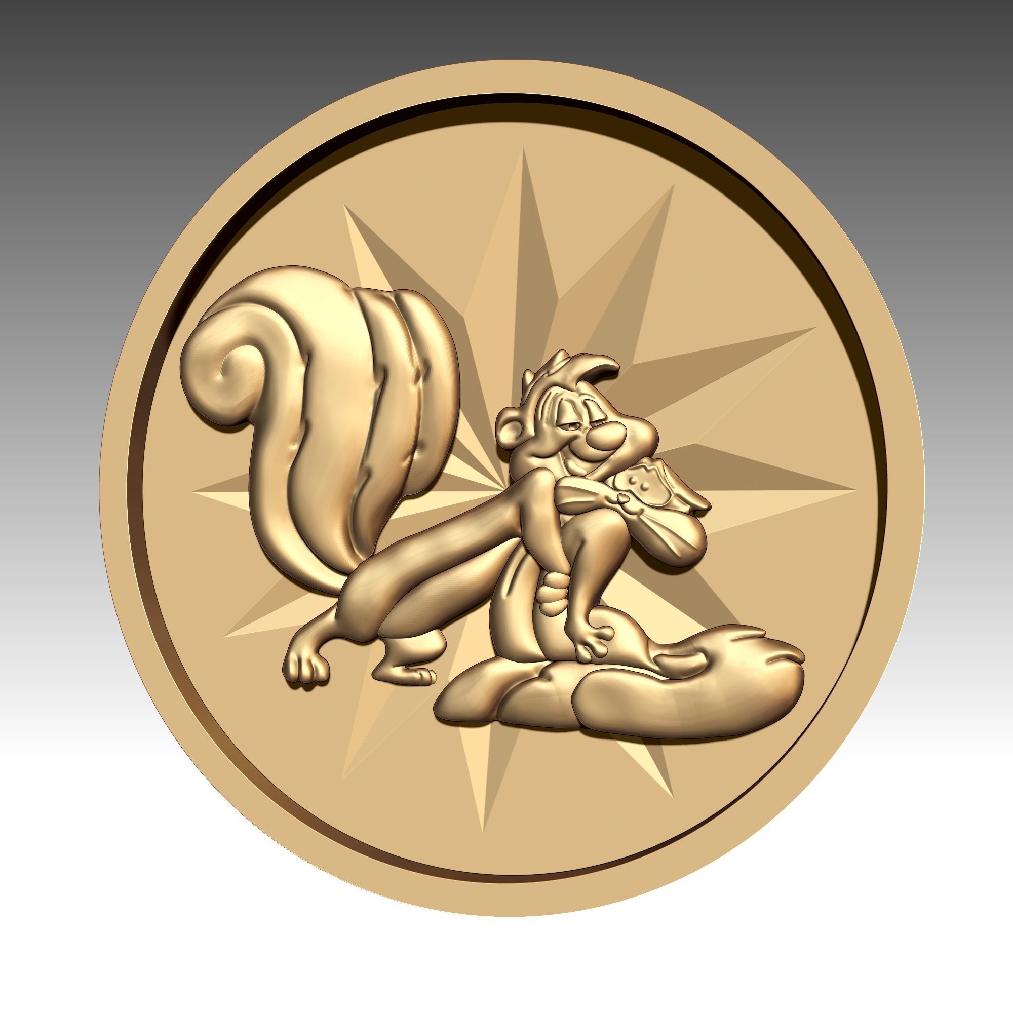 Pepe le Pew and Penelope 3D print model_3