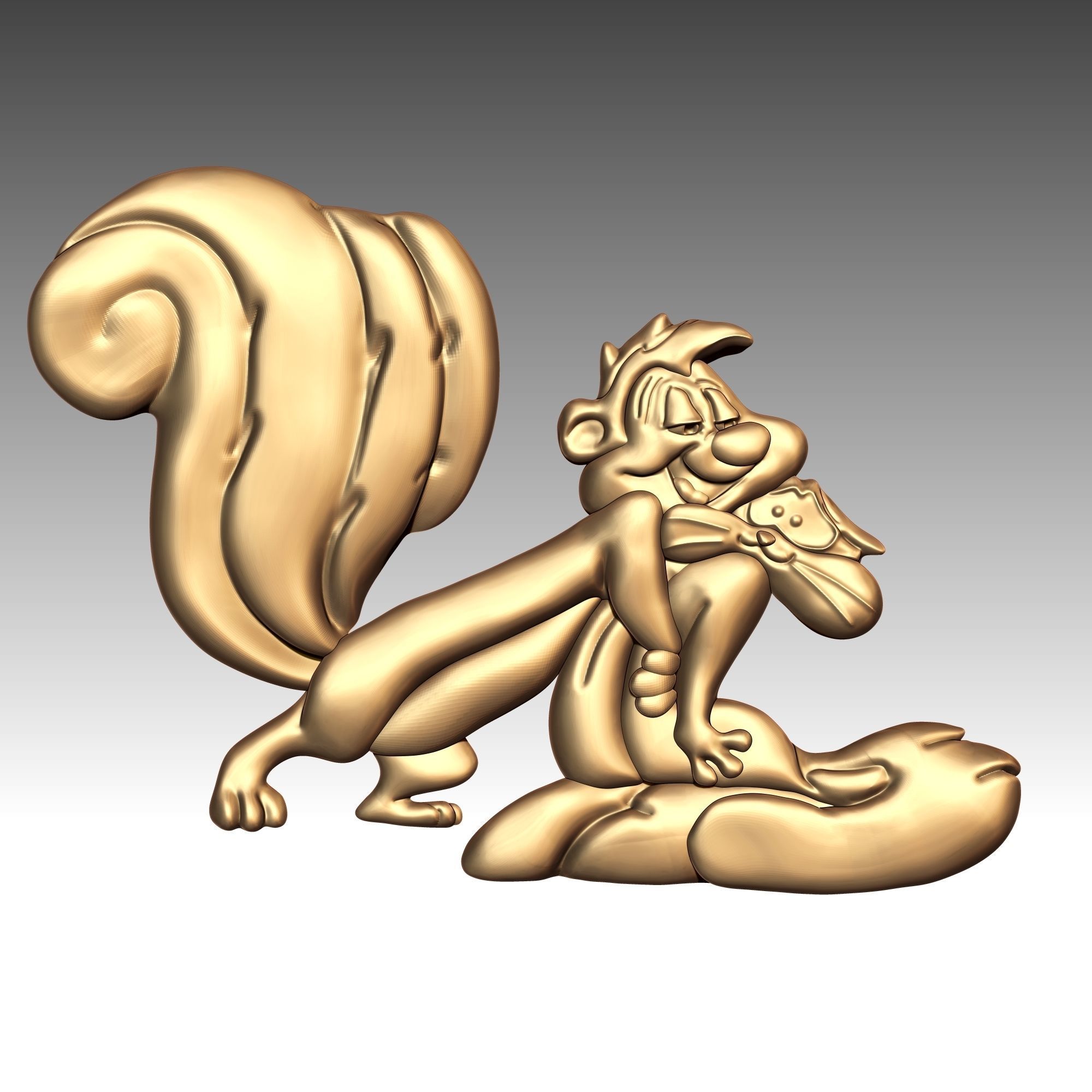 Pepe le Pew and Penelope 3D print model_2