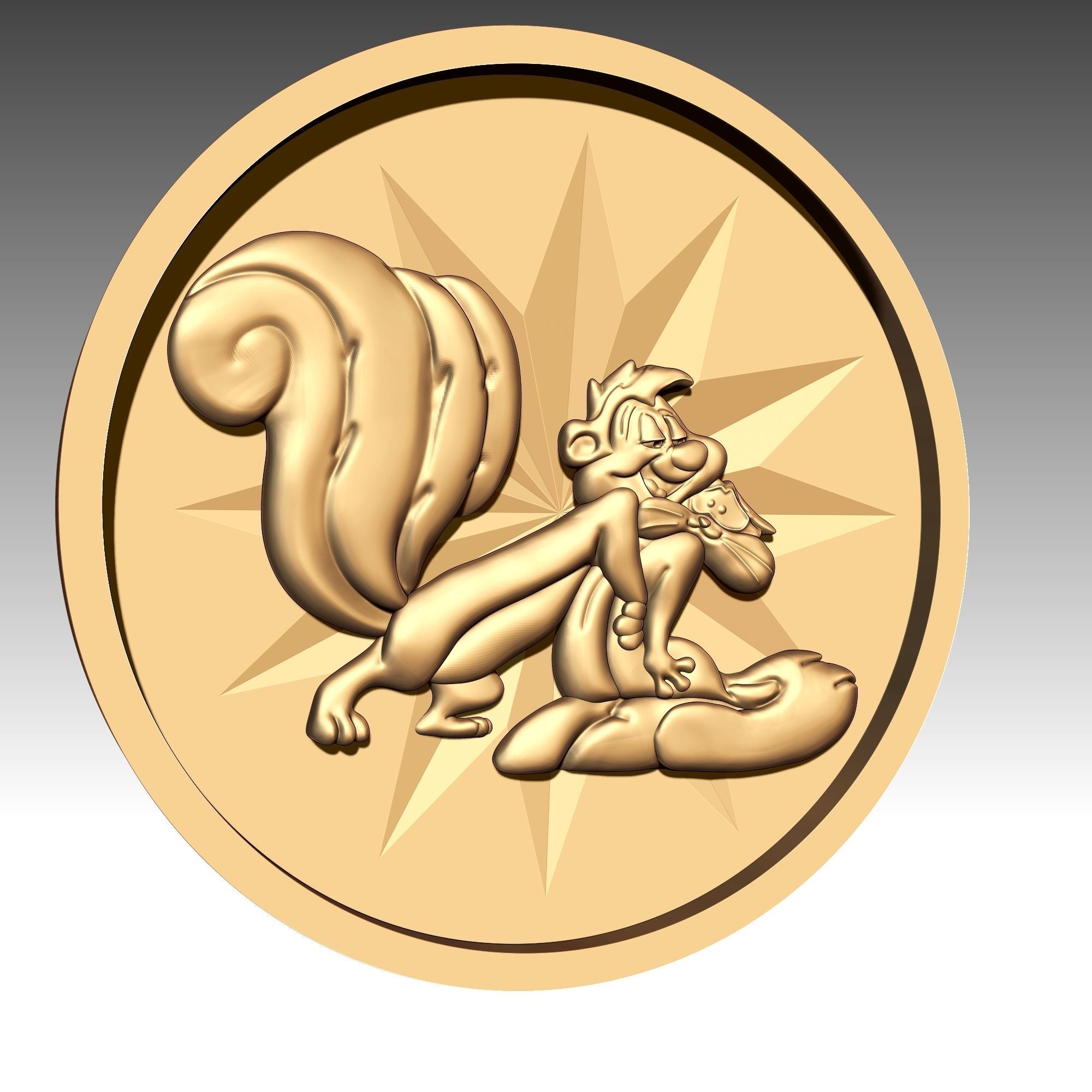 Pepe le Pew and Penelope 3D print model_4